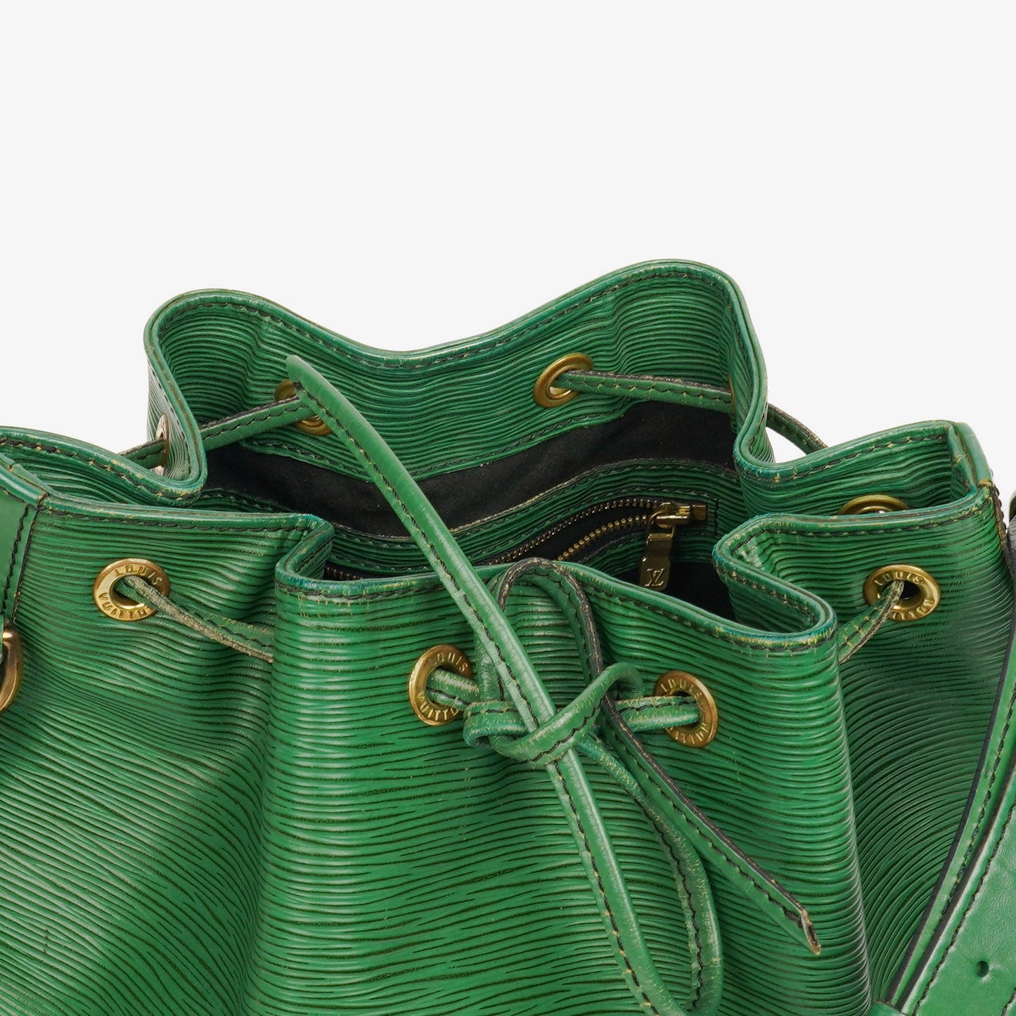 Authentic Louis Vuitton Petit Noe Green EPI Leather Shoulder Bag