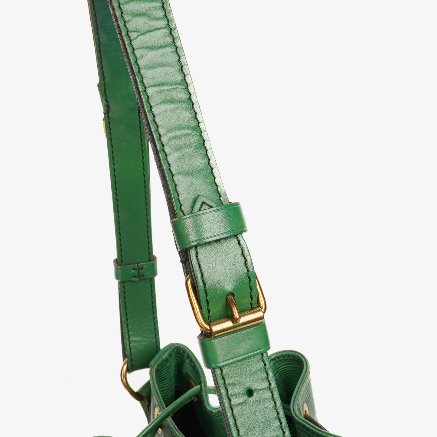 Authentic Louis Vuitton Petit Noe Green EPI Leather Shoulder Bag