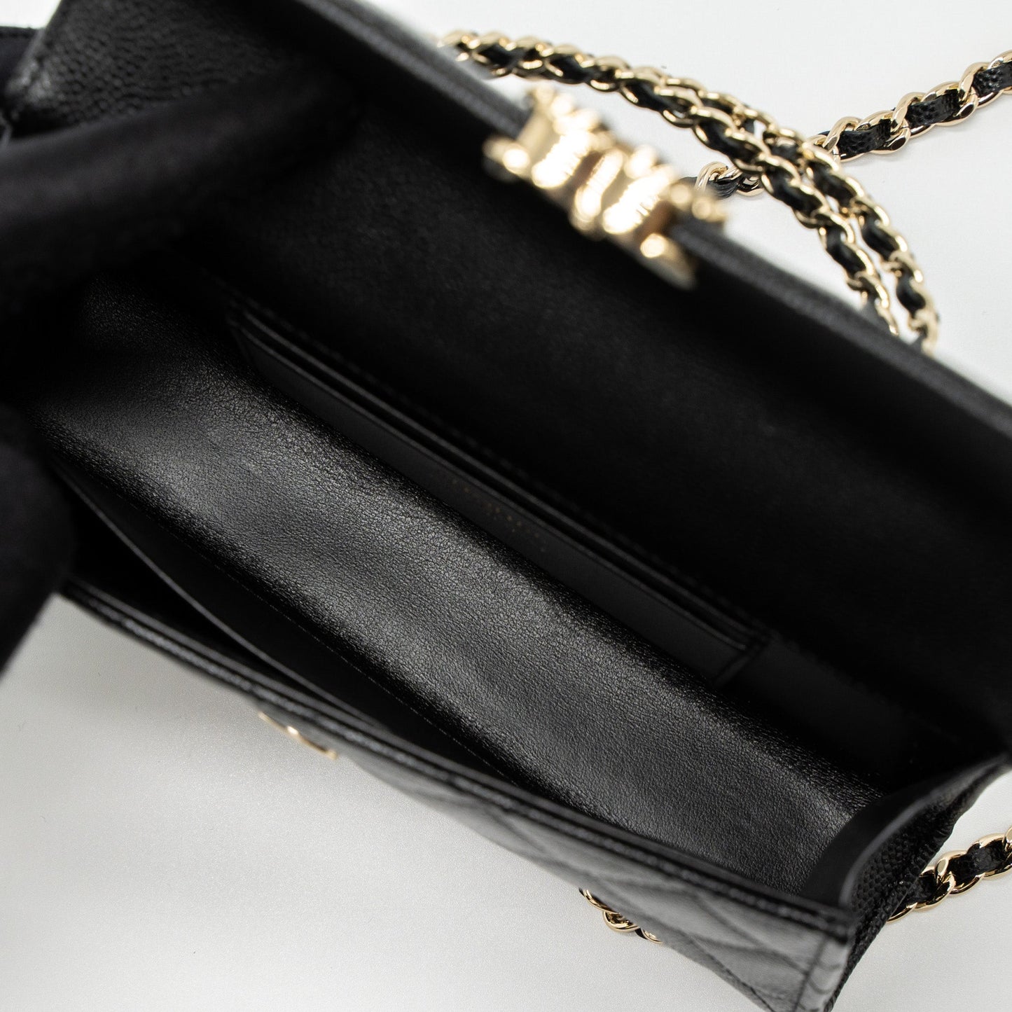 Chanel 23P Top Handle Mini Flap Bag Caviar Black L (Mcrochip)