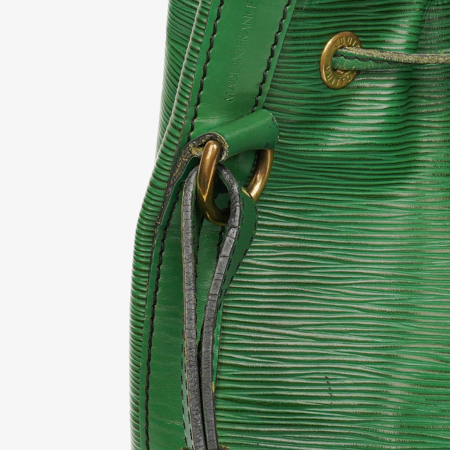 Authentic Louis Vuitton Petit Noe Green EPI Leather Shoulder Bag
