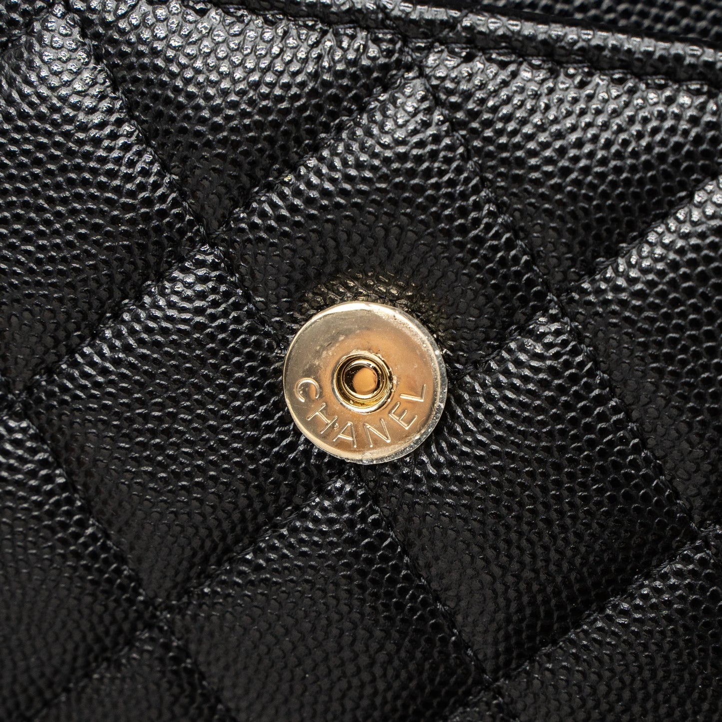 Chanel 23P Top Handle Mini Flap Bag Caviar Black L (Mcrochip)
