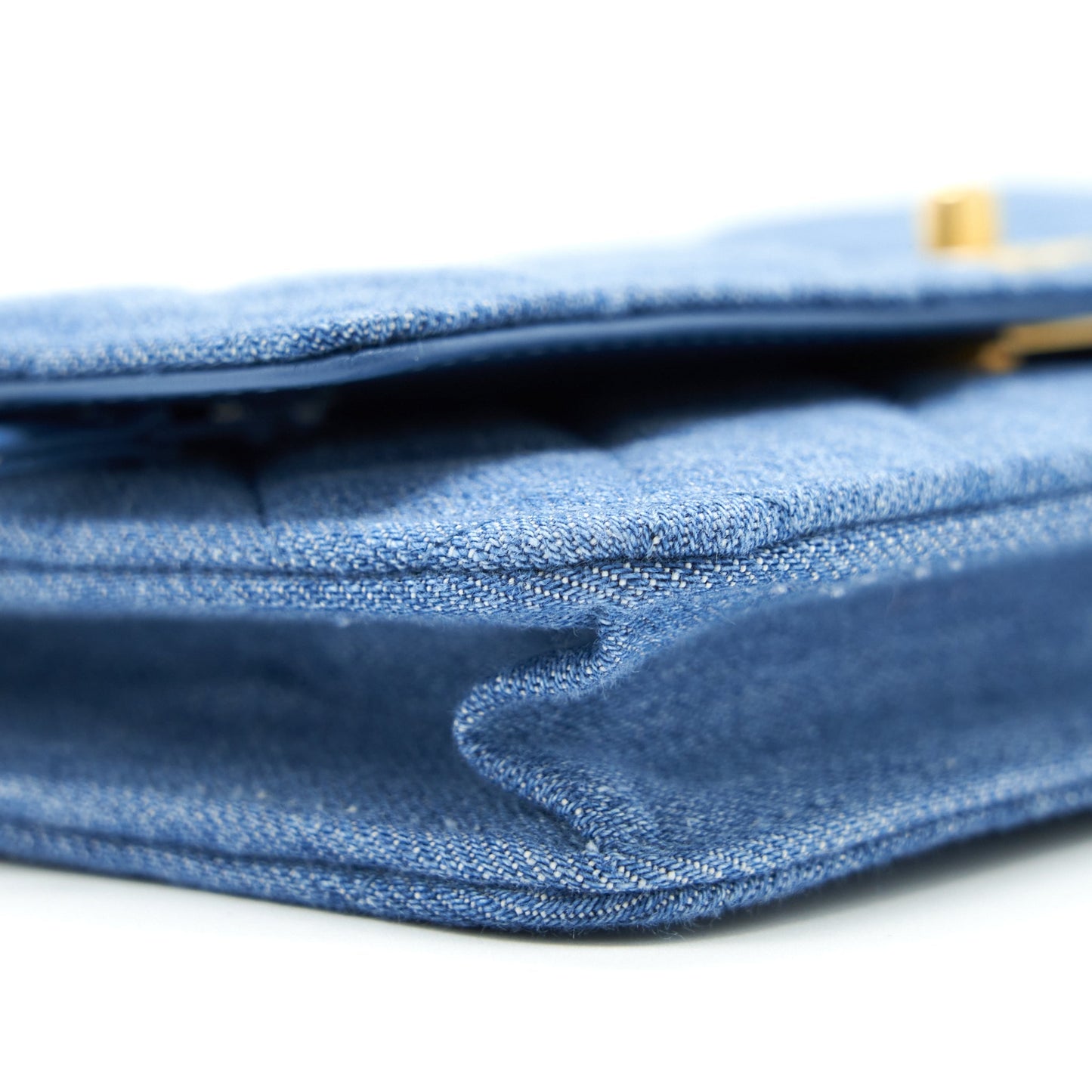 Chanel Pearl Crush Wallet On Chain Denim Blue