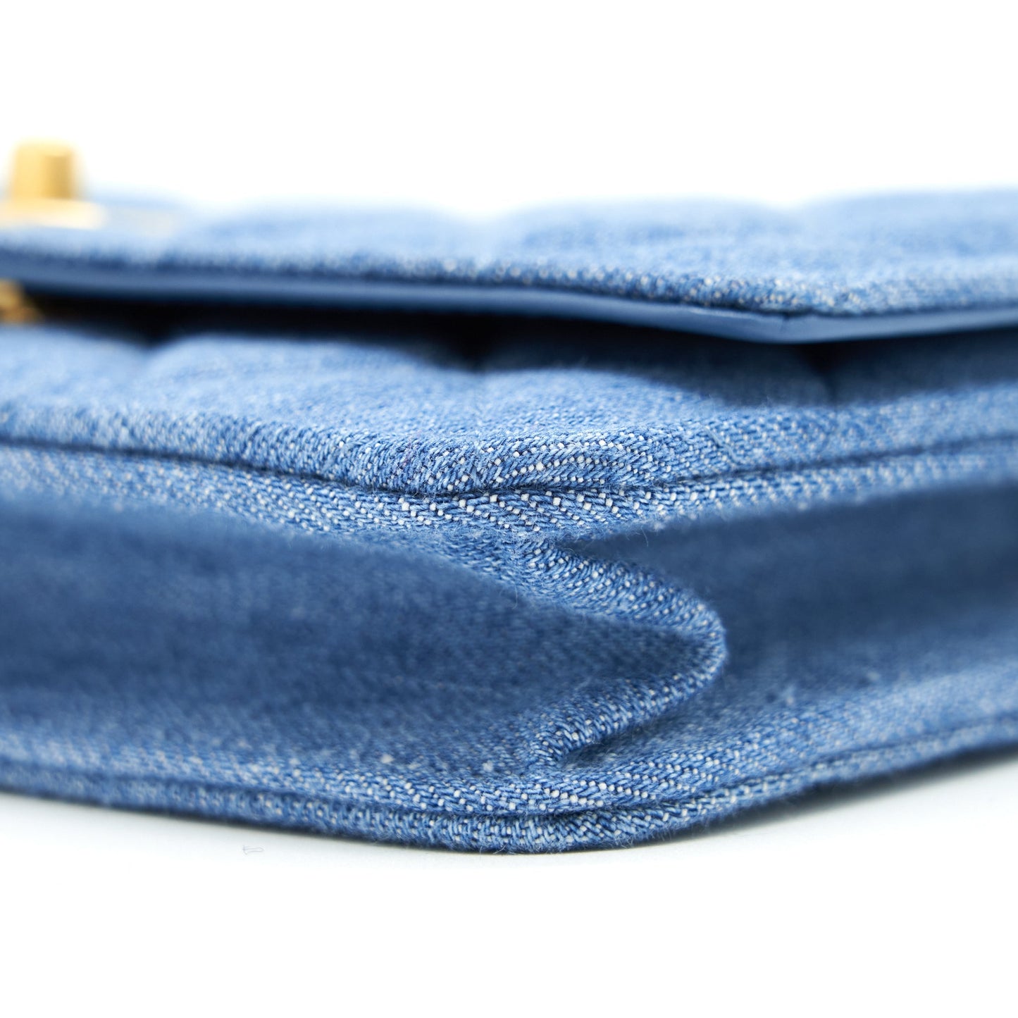 Chanel Pearl Crush Wallet On Chain Denim Blue