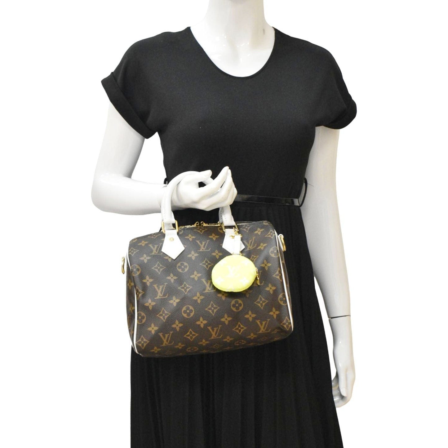 LOUIS VUITTON   25 Bandouliere LV Match Monogram Canvas Satchel Bag White