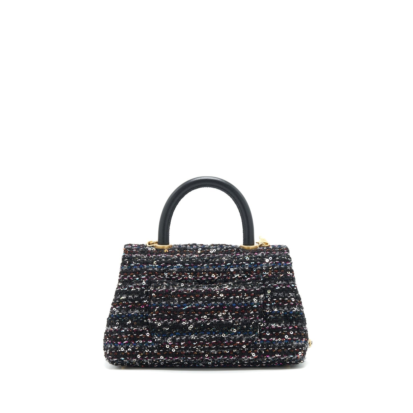 Chanel small tweed coco handle 24cm black