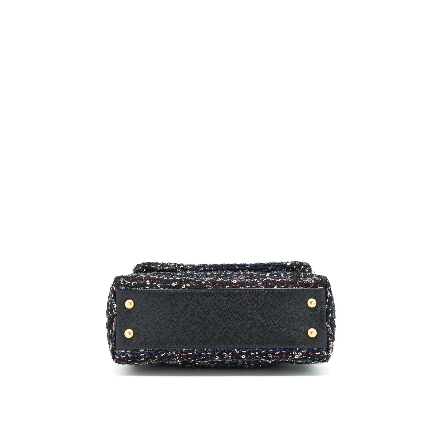 Chanel small tweed coco handle 24cm black