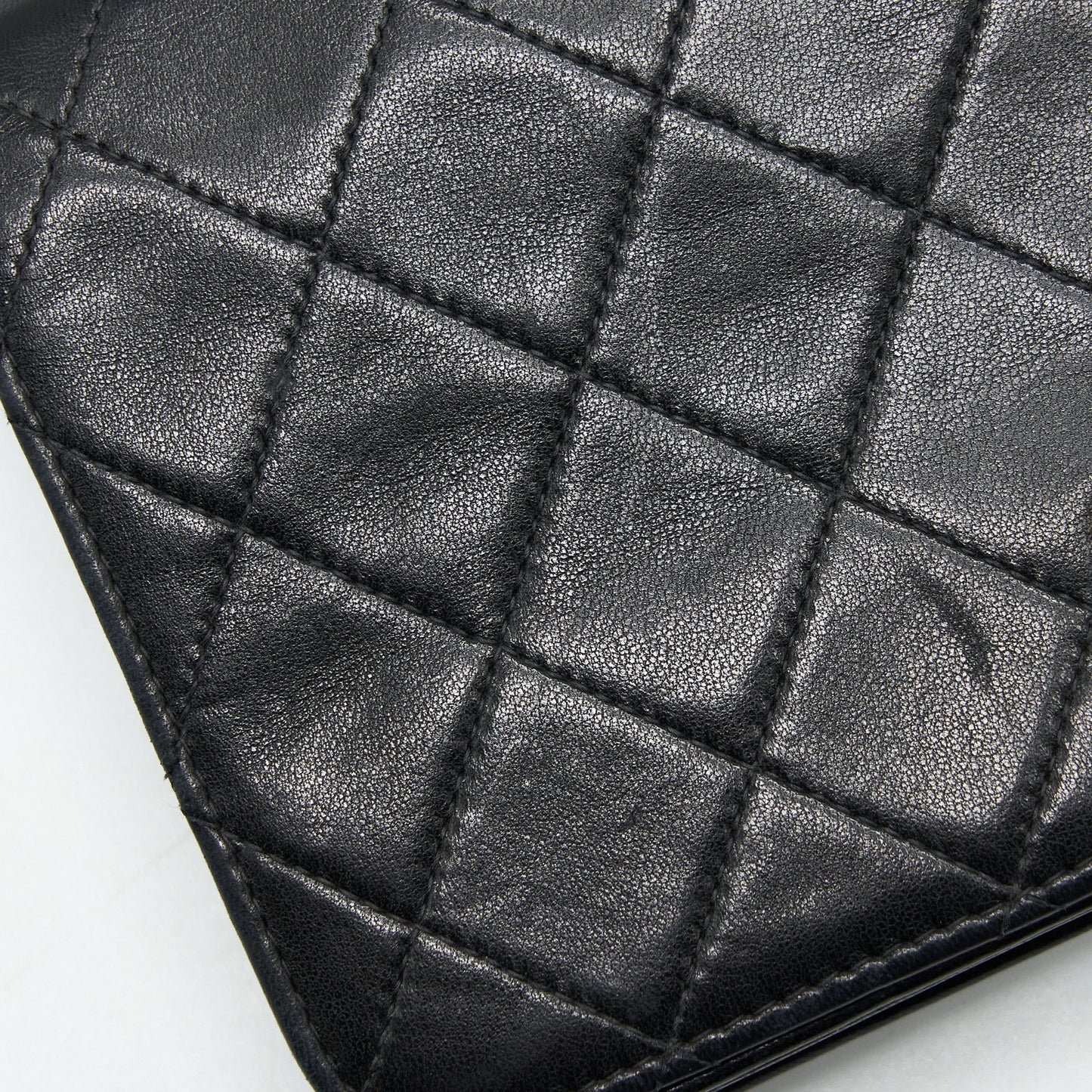Chanel  Quilted Flap Chain Wallet Black