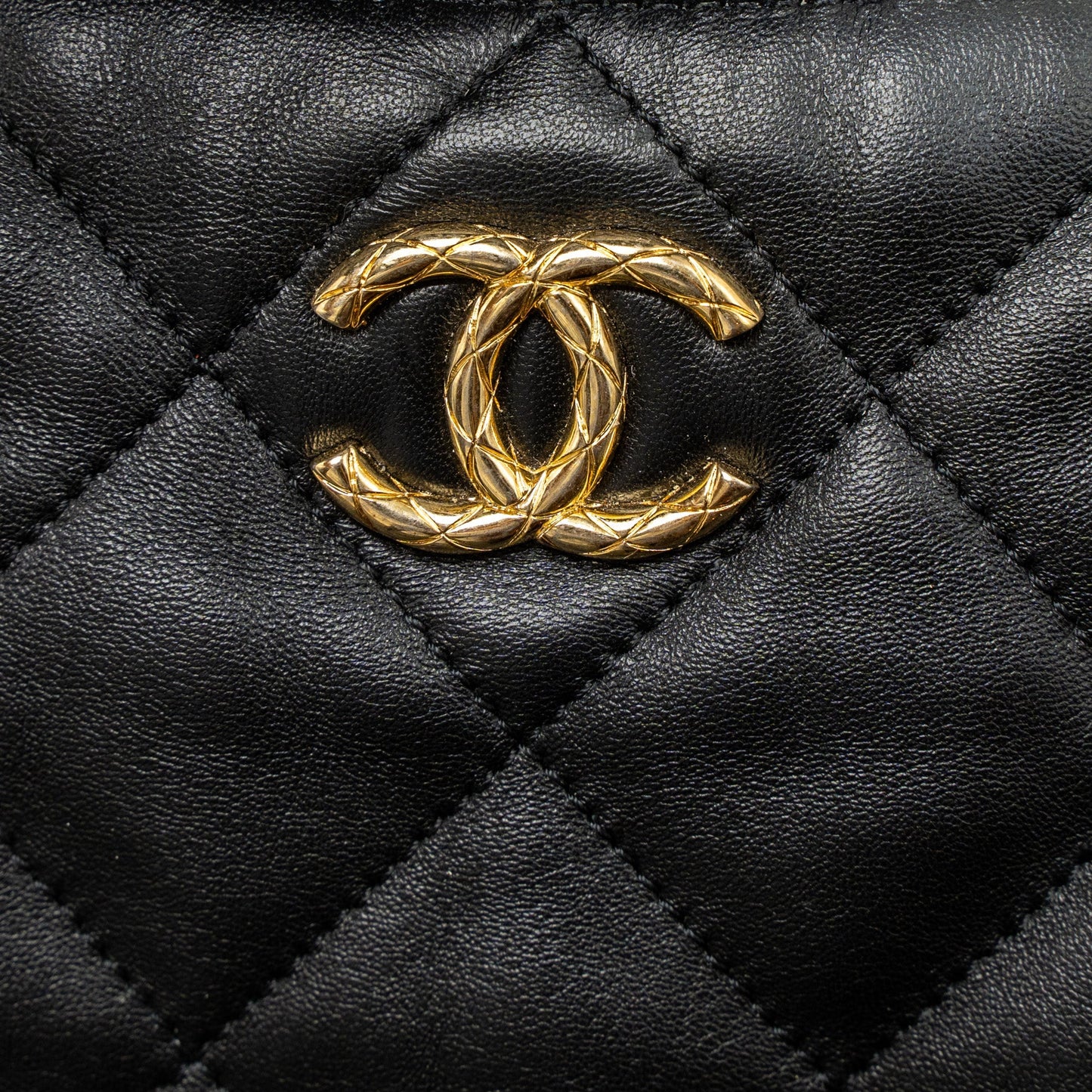 Chanel 22B Hobo Bag Lambskin Black Brushed  (Microchip)