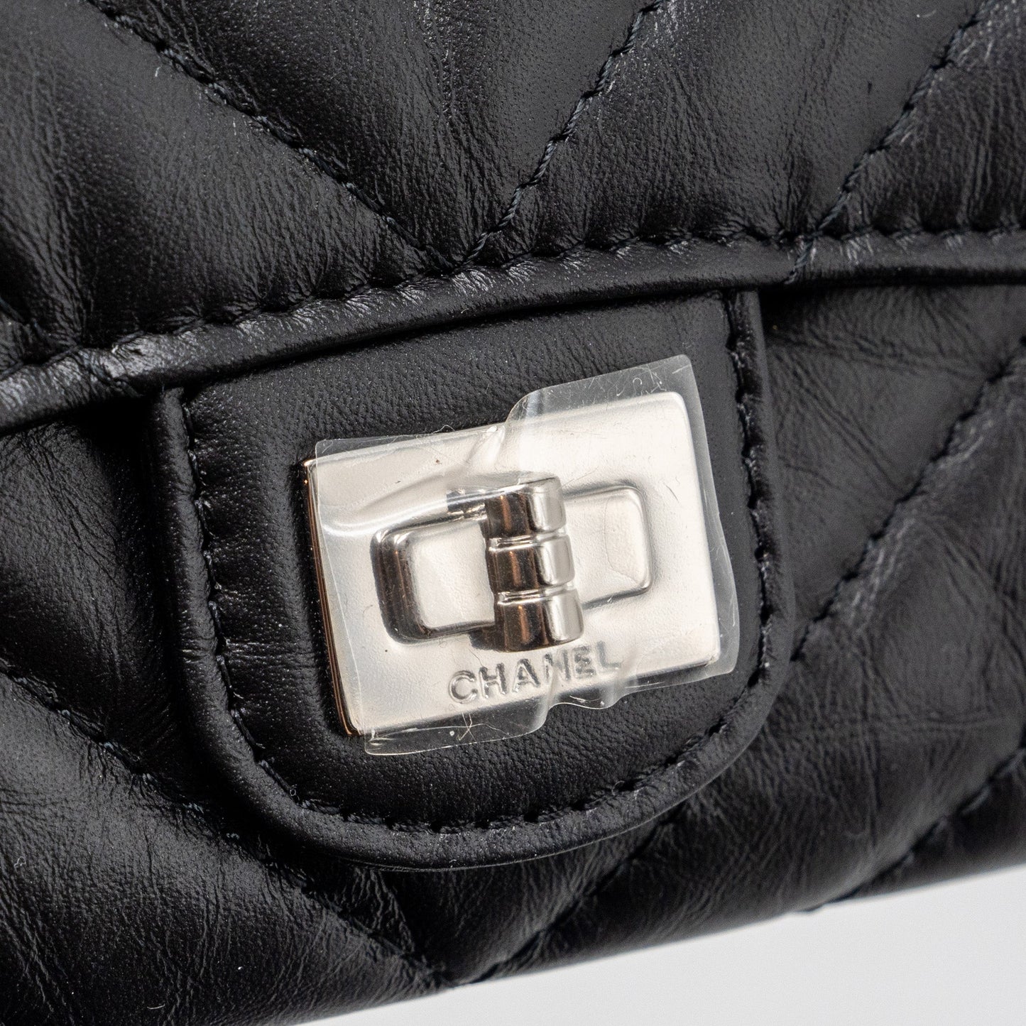 Chanel 2.55 Reissue Flap Card Holder Aged Calfskin Black  (microchip)