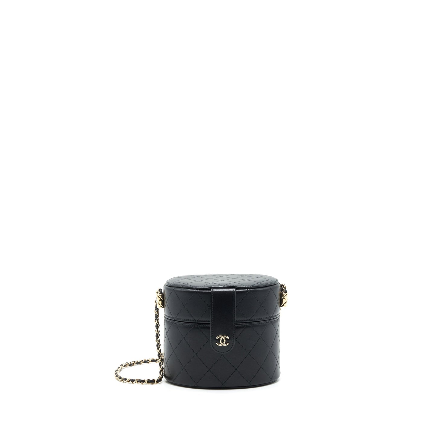 Chanel small vanity with chain lambskin black L