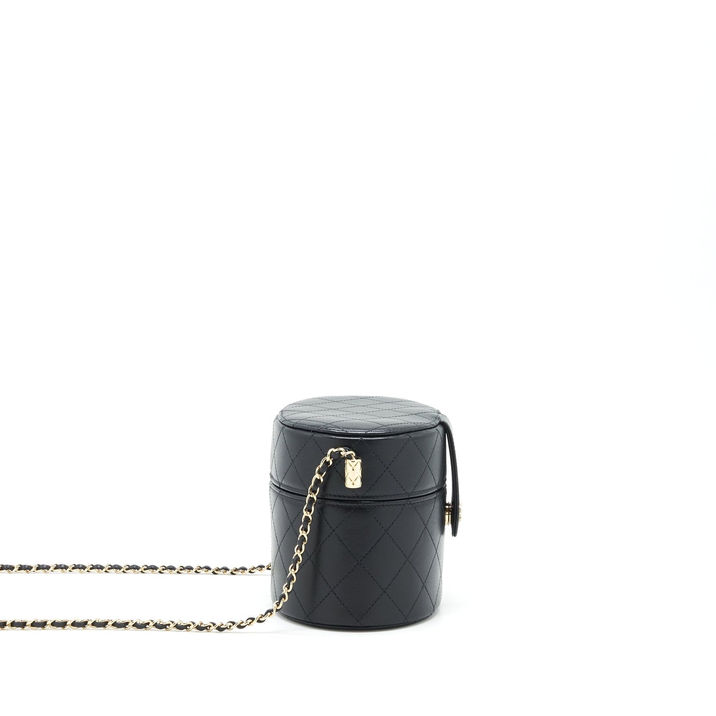 Chanel small vanity with chain lambskin black L