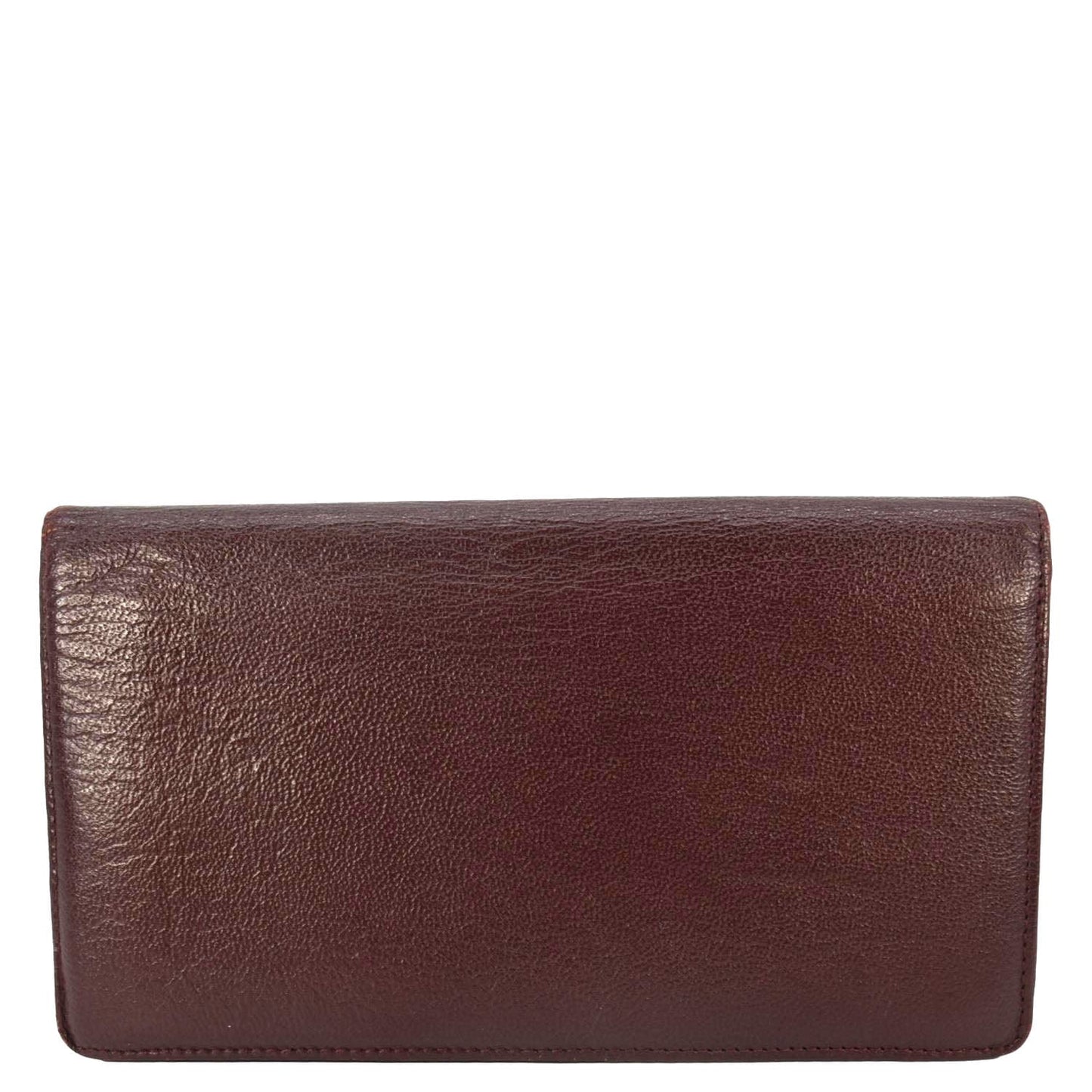 CHANEL  L-Yen Leather Wallet Burgundy