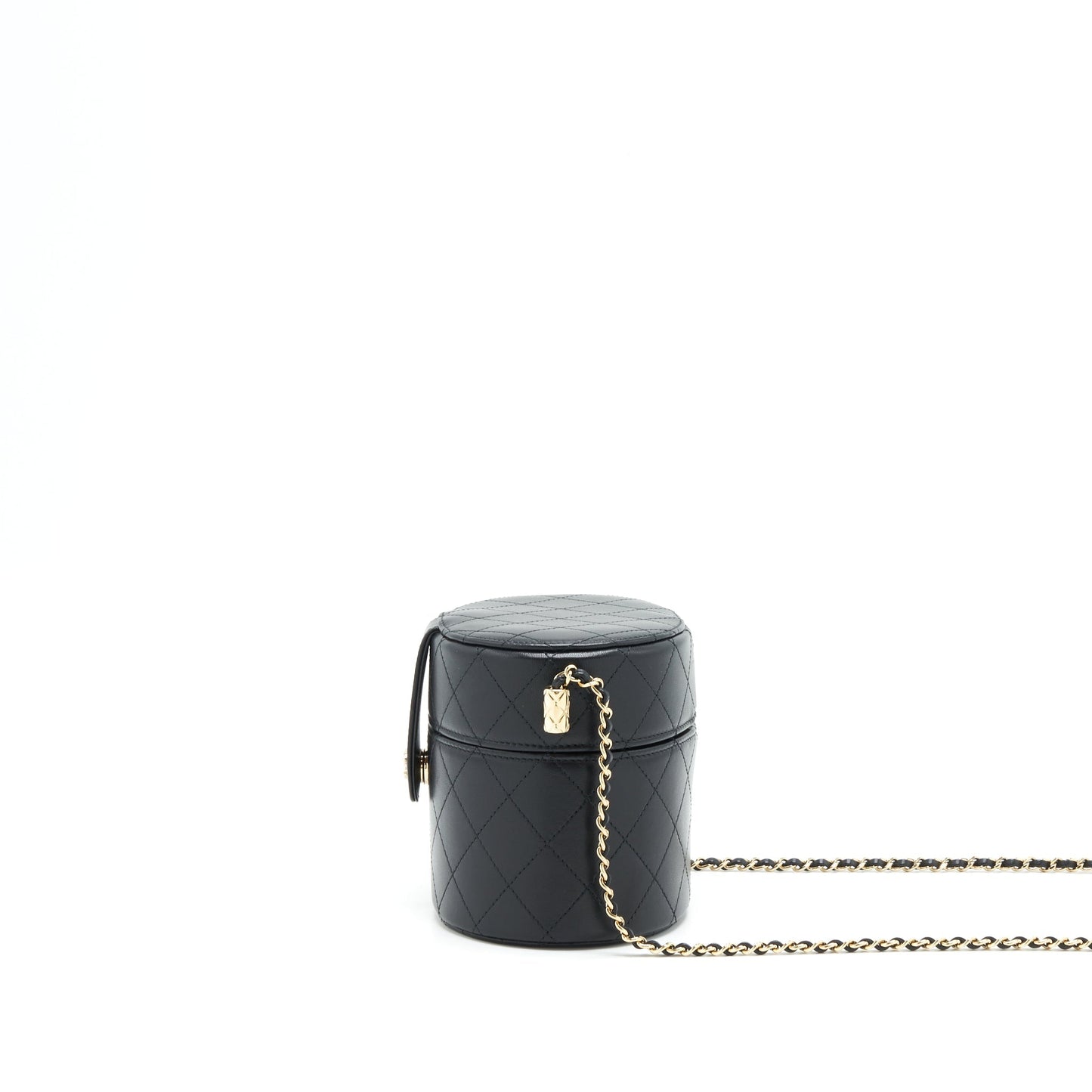 Chanel small vanity with chain lambskin black L