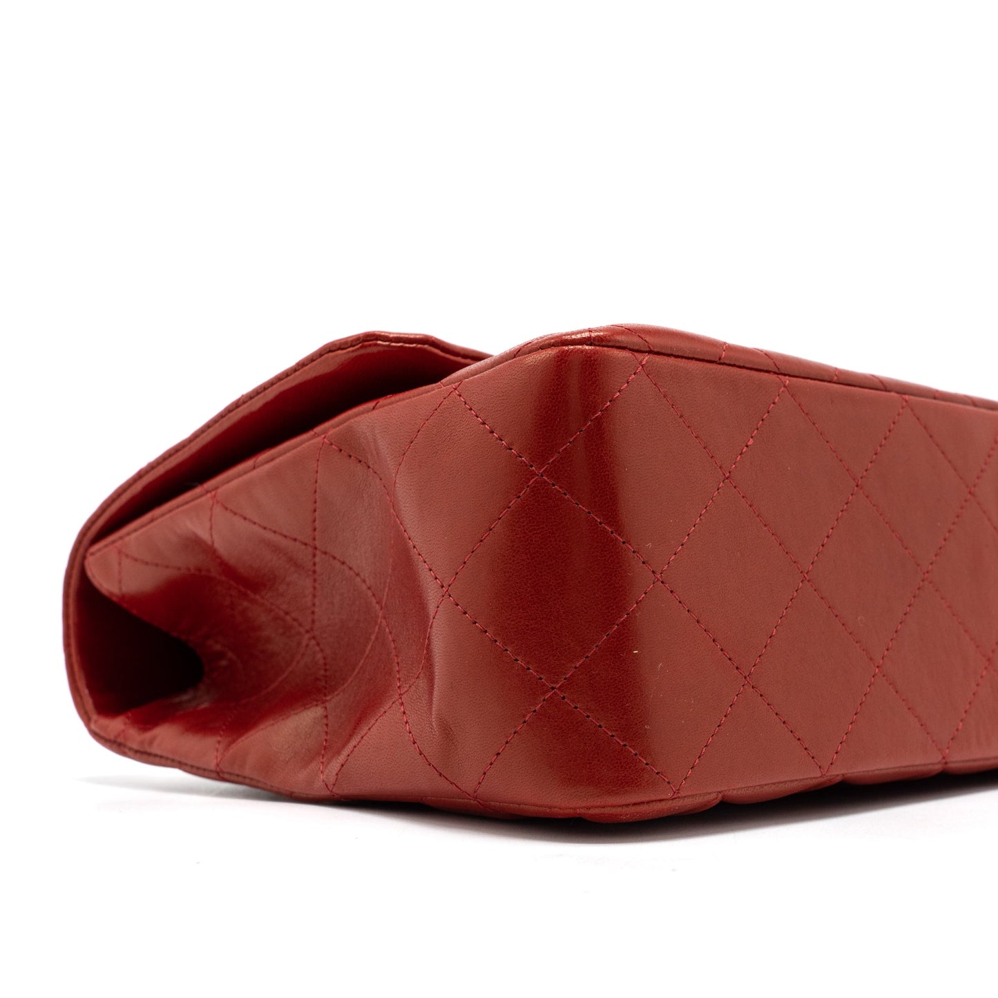 Chanel Jumbo Classic Single Flap Bag Lambskin Red