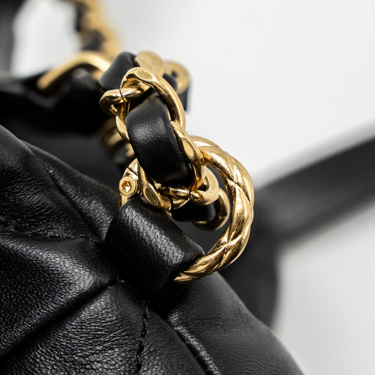 Chanel 22B Hobo Bag Lambskin Black Brushed  (Microchip)