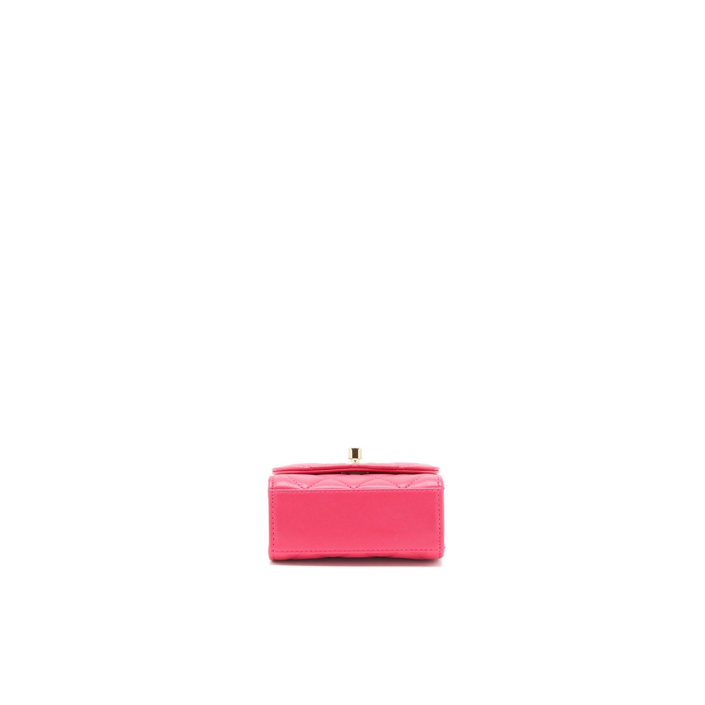 Chanel mini trendy cc chain wallet lambskin hot pink L
