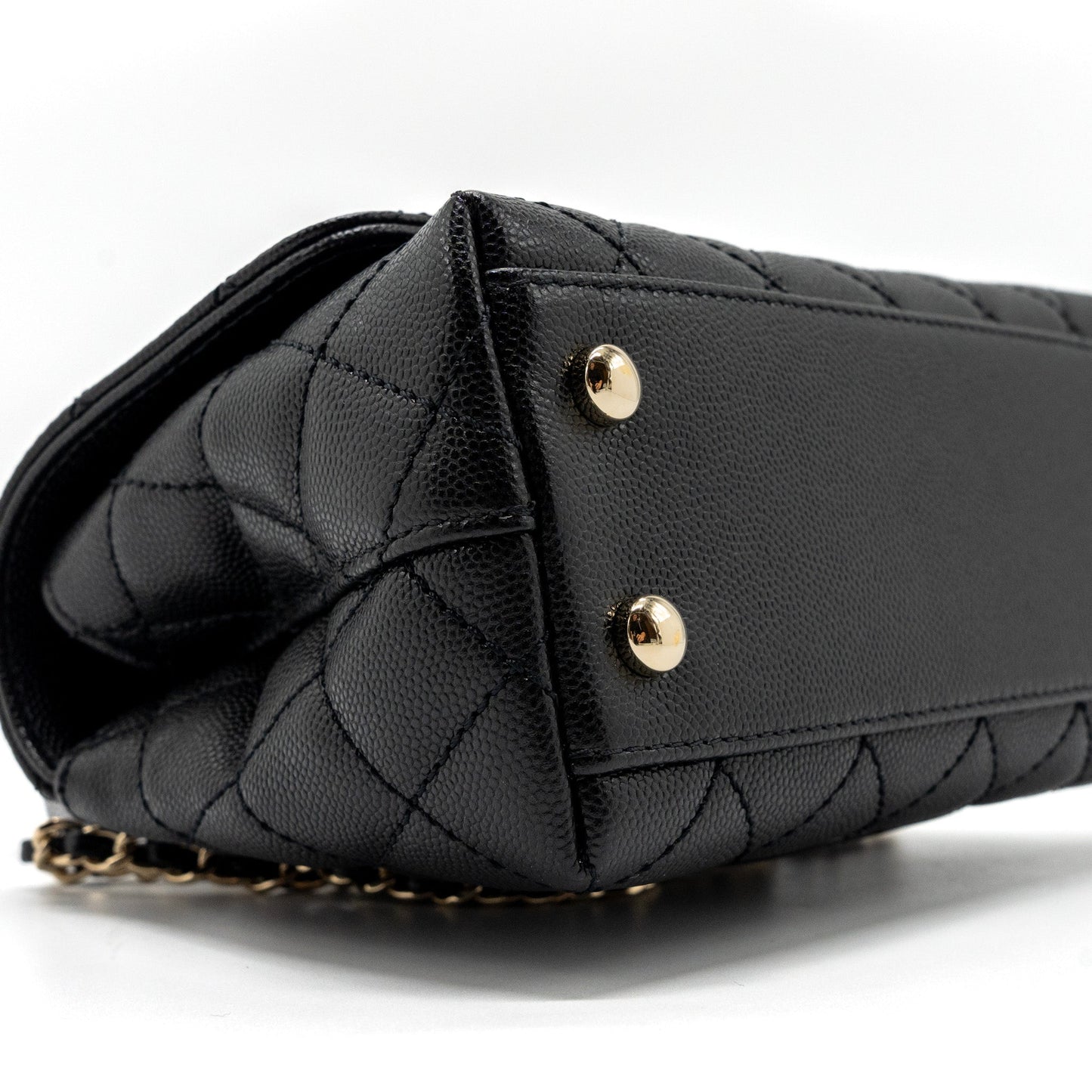 Chanel Coco handle Mini Caviar Black L (Microchip)