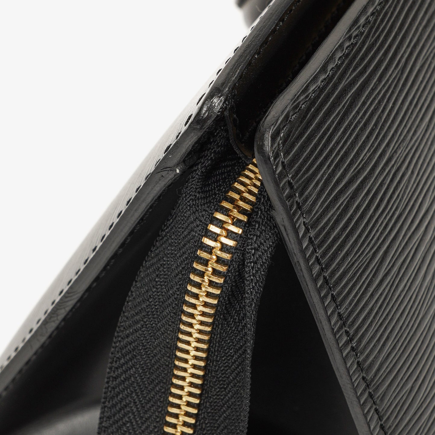 Louis Vuitton Sac Triangle Black EPI Leather Handbag
