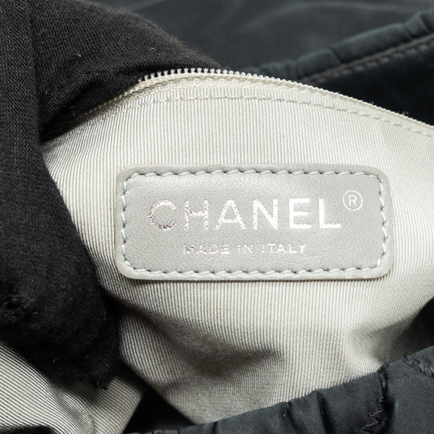 Chanel quilted flap shoulder bag nylon black