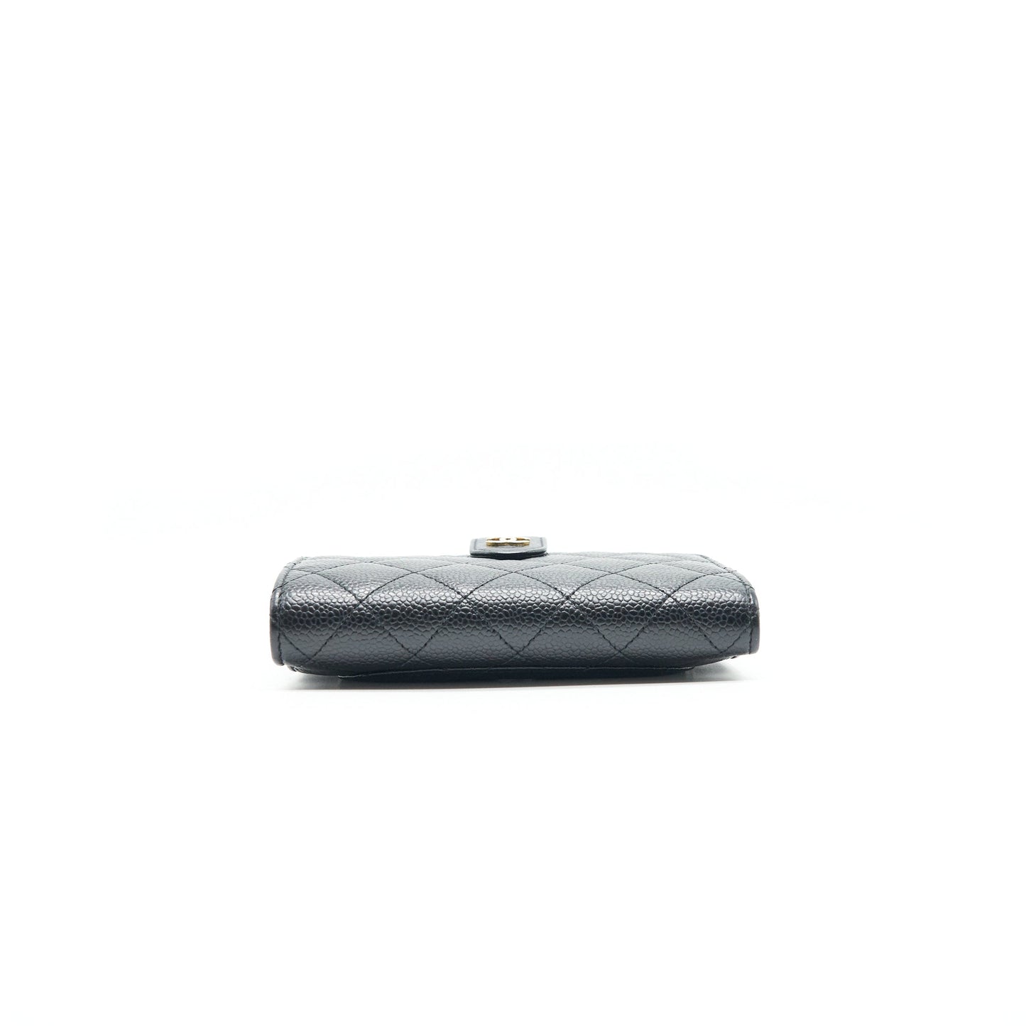 Chanel Quilted CC Bifold Caviar Wallet Black