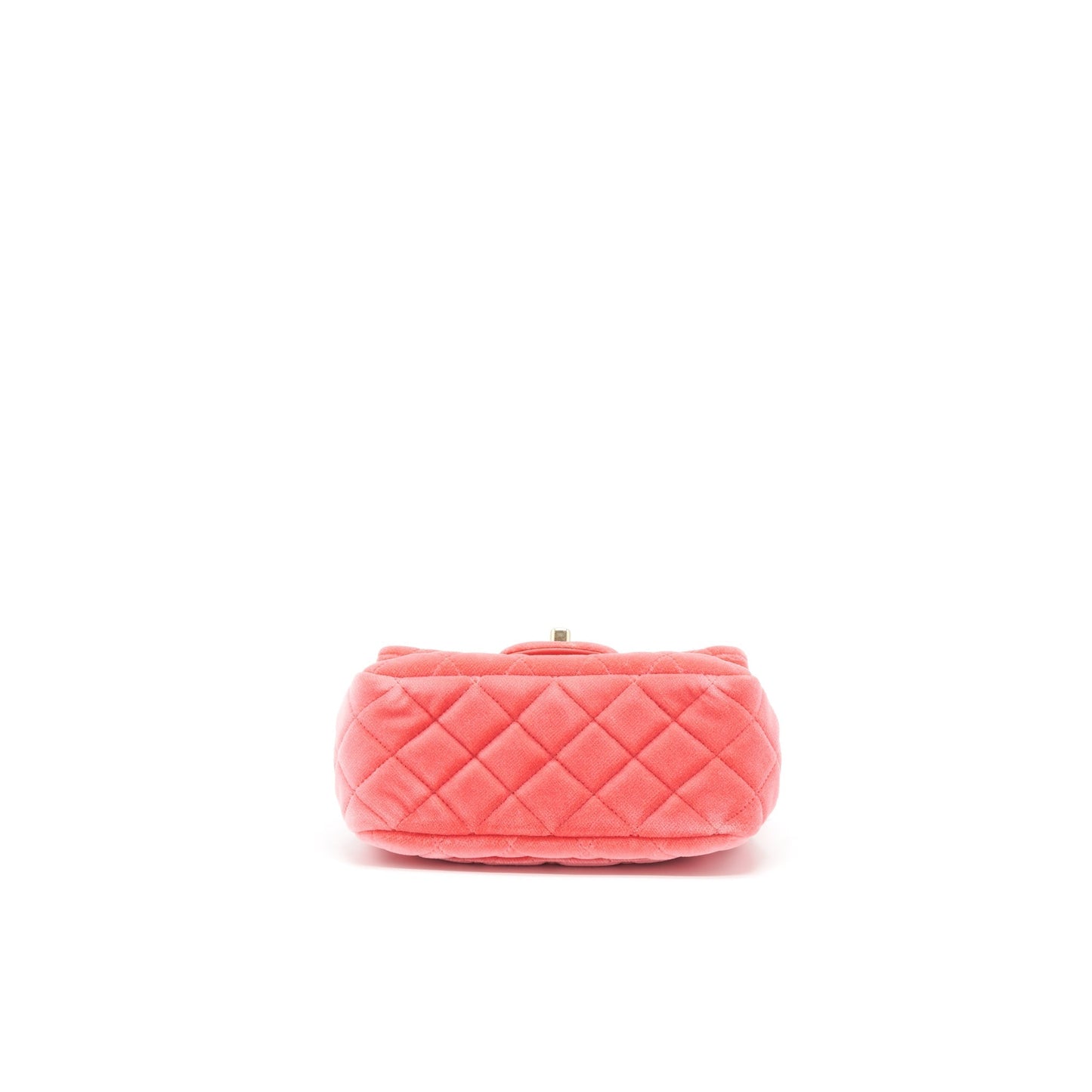 Chanel Pearl Crush Mini Square Flap Bag Velvet Pink