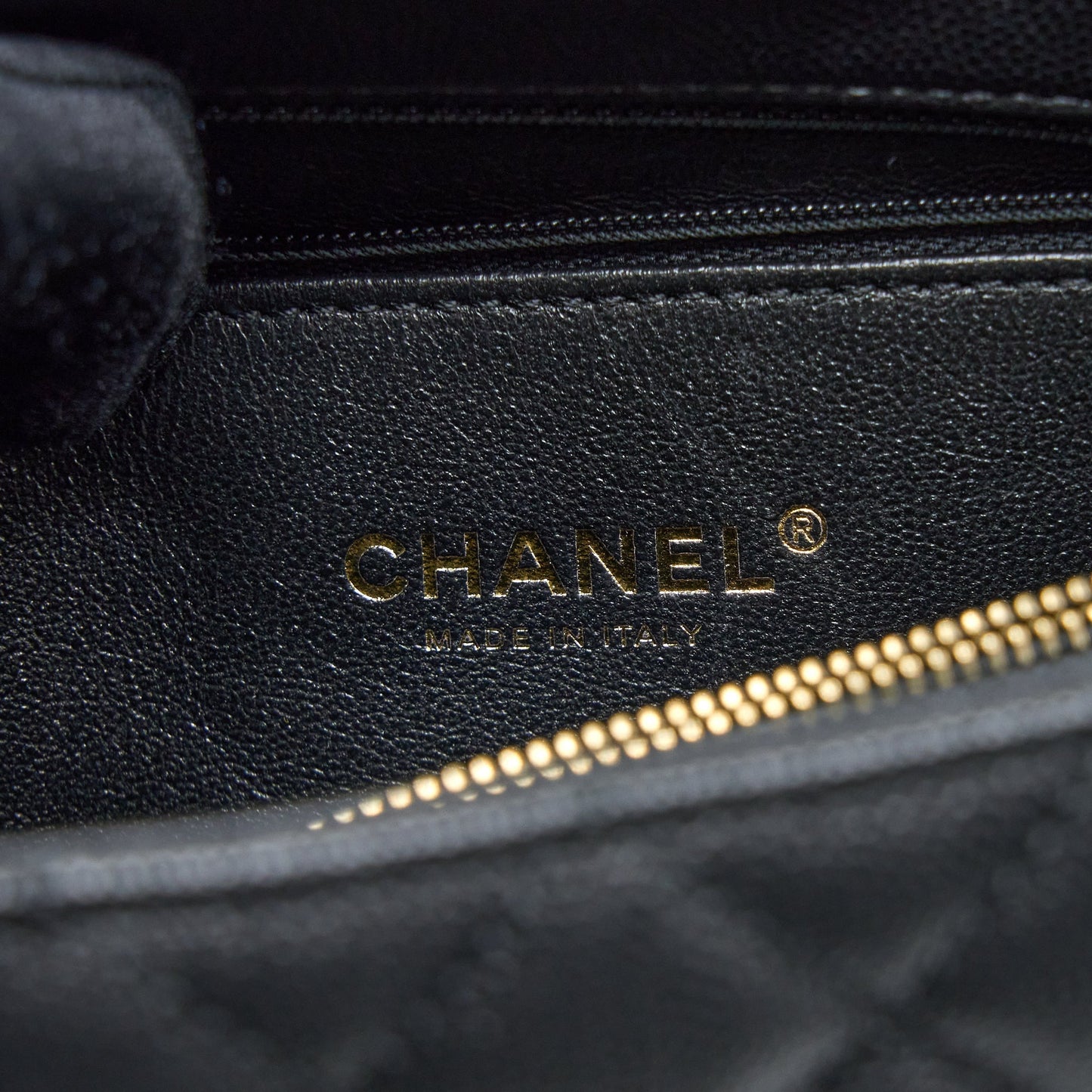 Chanel Medium Coco Handle Caviar with Lizard Handle Black Brushed