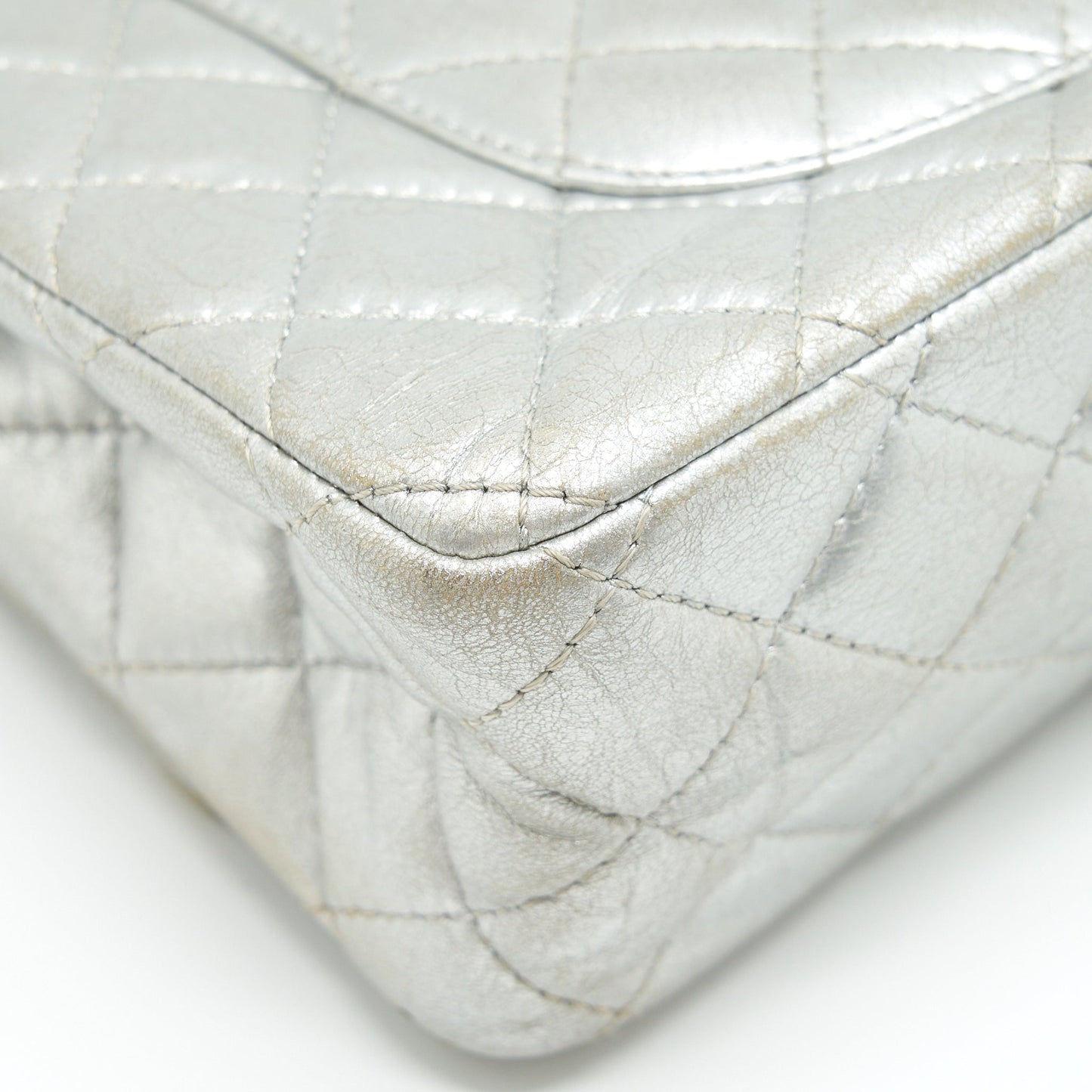 Chanel Reissue 2.55 226 Double Flap Bag Lambskin Silver
