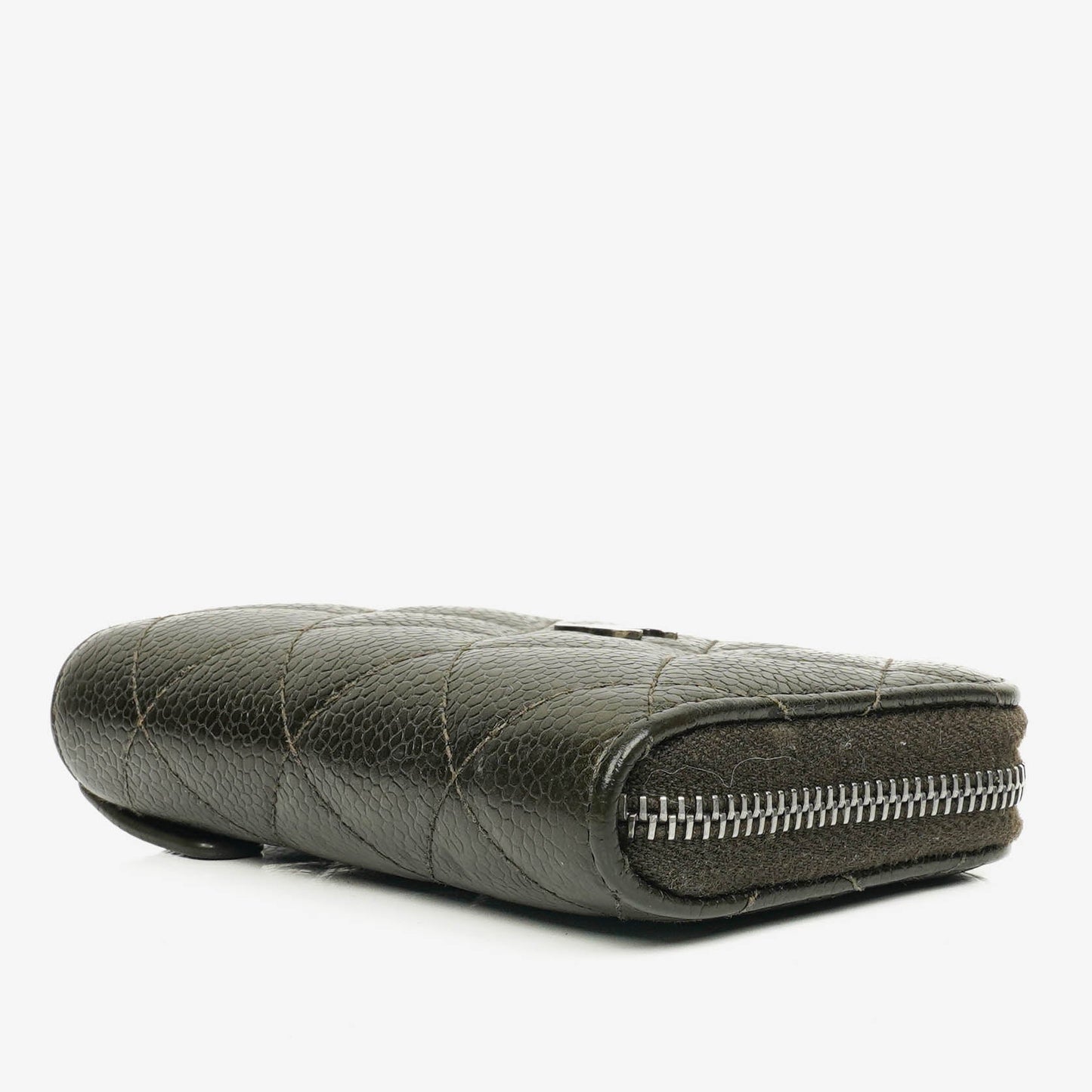 Chanel Quilted Caviar Leather O-Zip Coin Purse