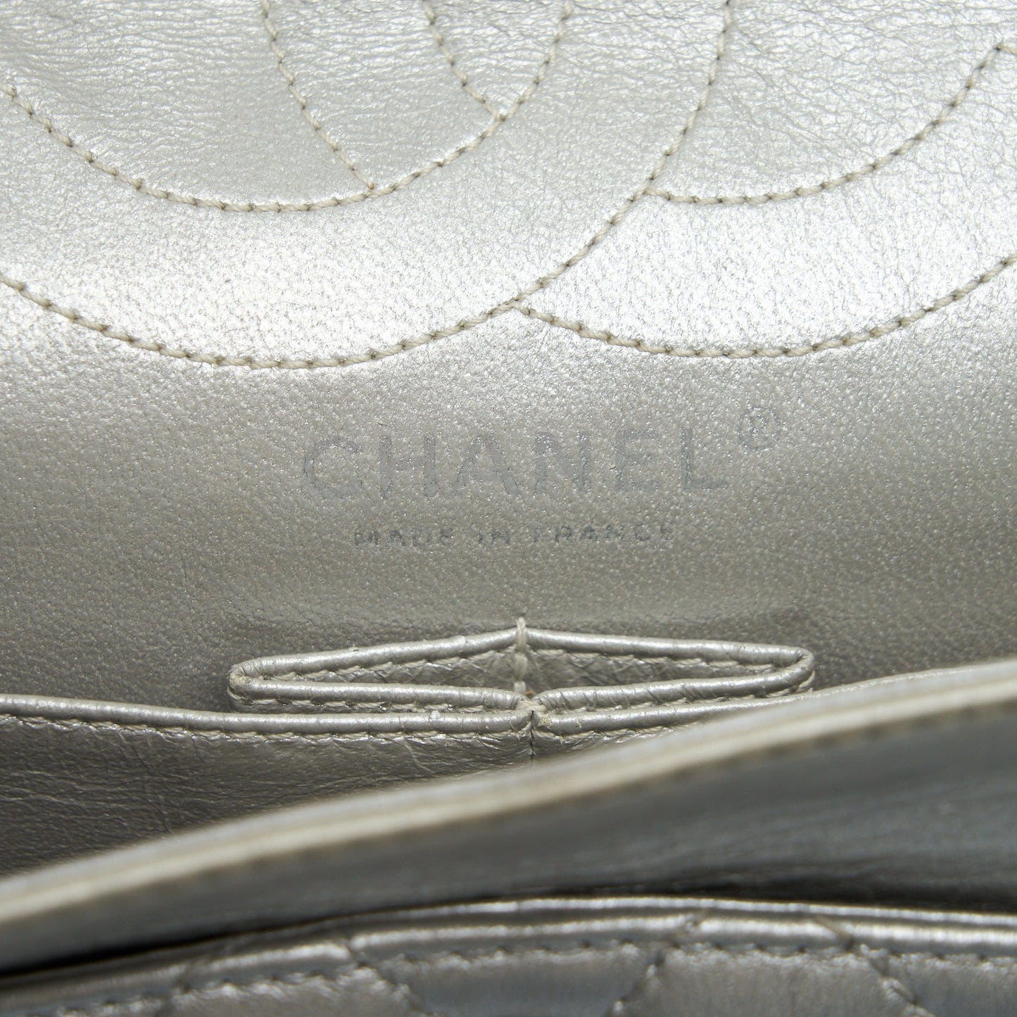 Chanel Reissue 2.55 226 Double Flap Bag Lambskin Silver