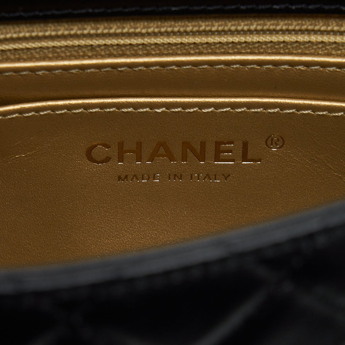 Chanel Pearl Crush Mini Square Lambskin Black Brushed