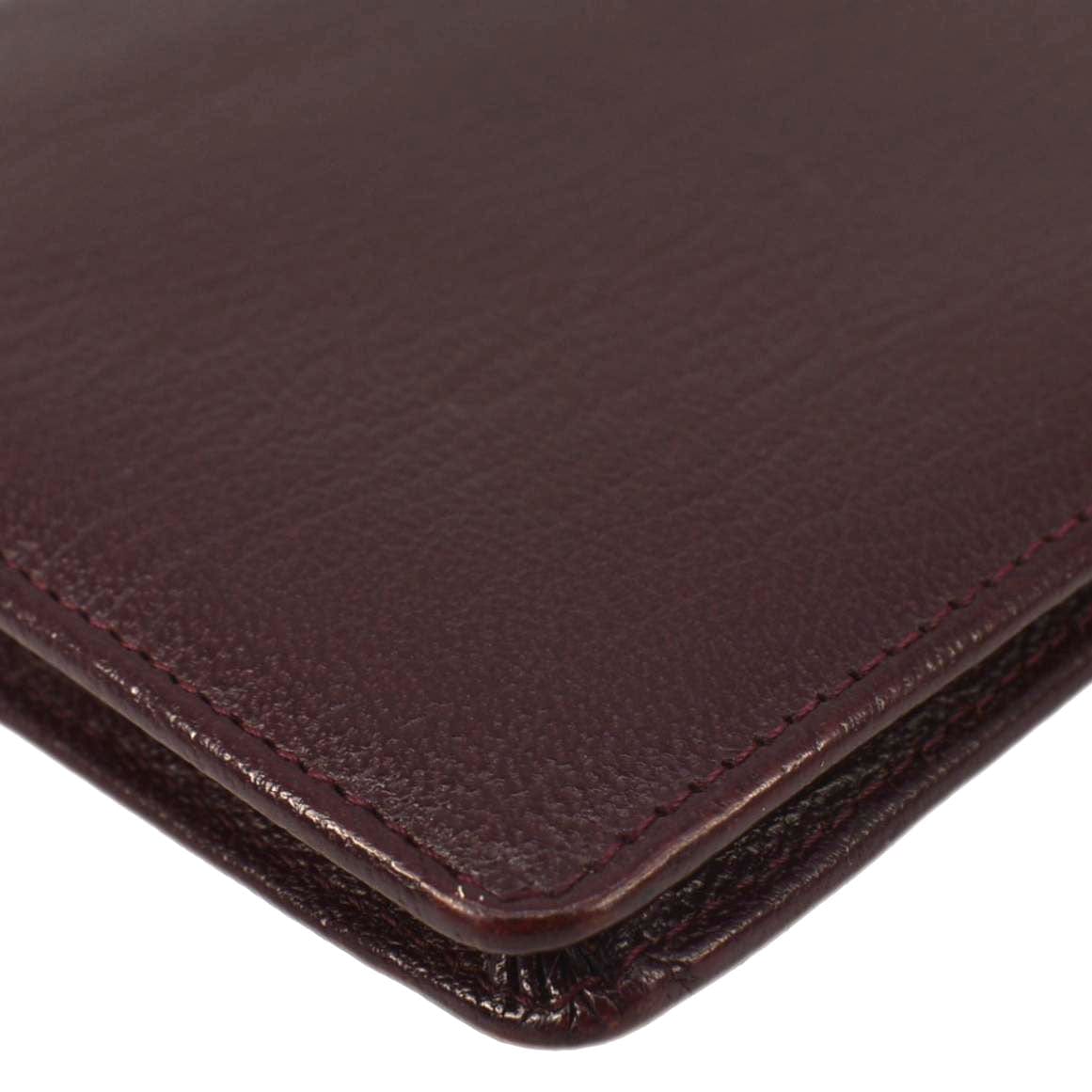 CHANEL  L-Yen Leather Wallet Burgundy