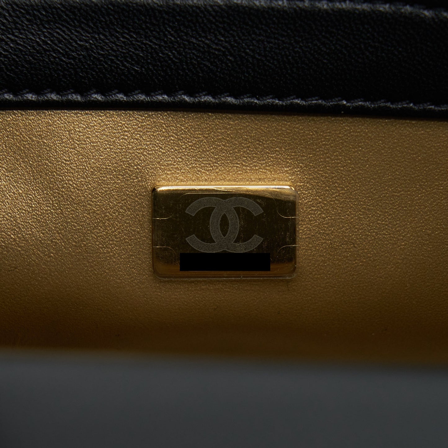 Chanel Pearl Crush Mini Square Lambskin Black Brushed