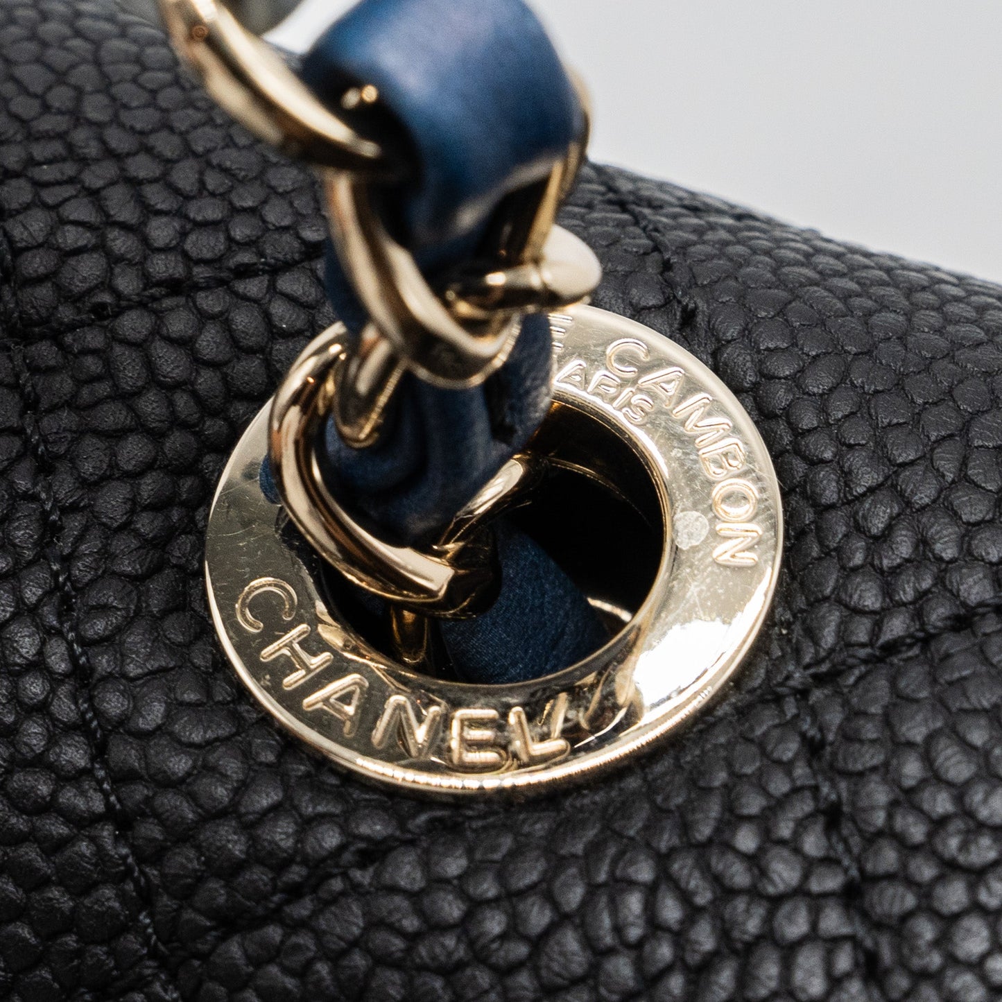 Chanel Flap Bag with handle Caviar Black/Multicolour L