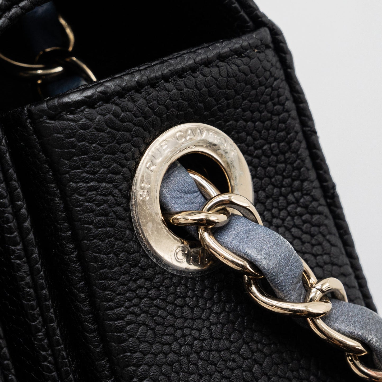 Chanel Flap Bag with handle Caviar Black/Multicolour L