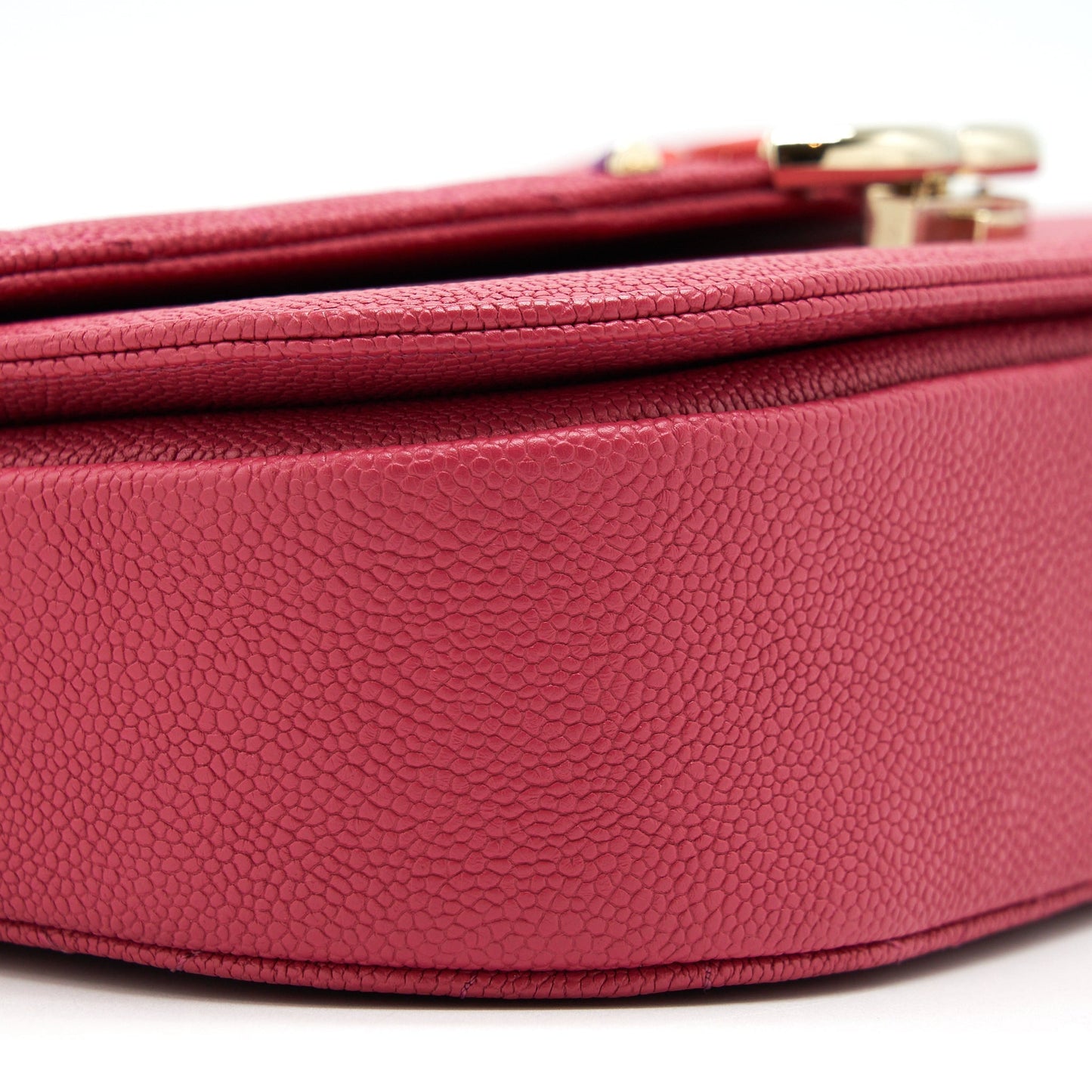 Chanel Seasonal Messenger Crossbody Bag Caviar Pink L