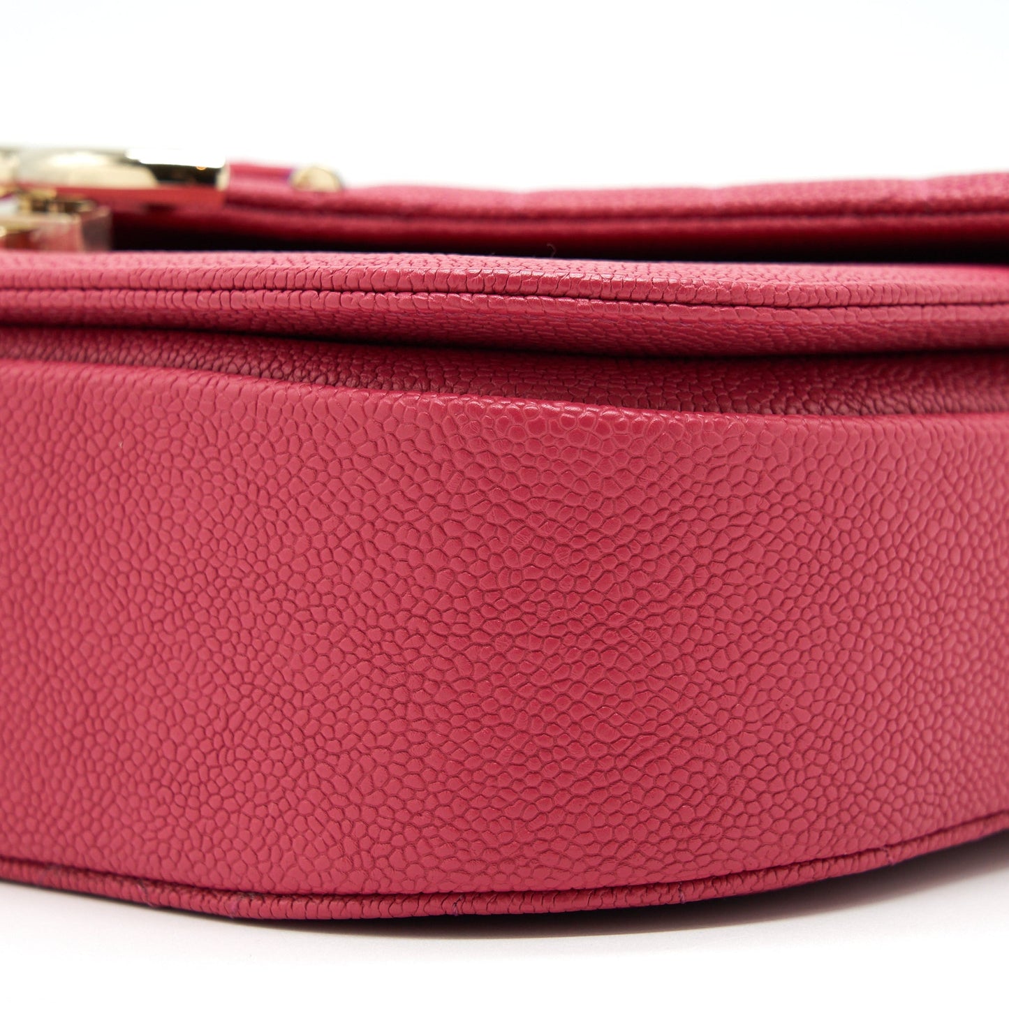 Chanel Seasonal Messenger Crossbody Bag Caviar Pink L