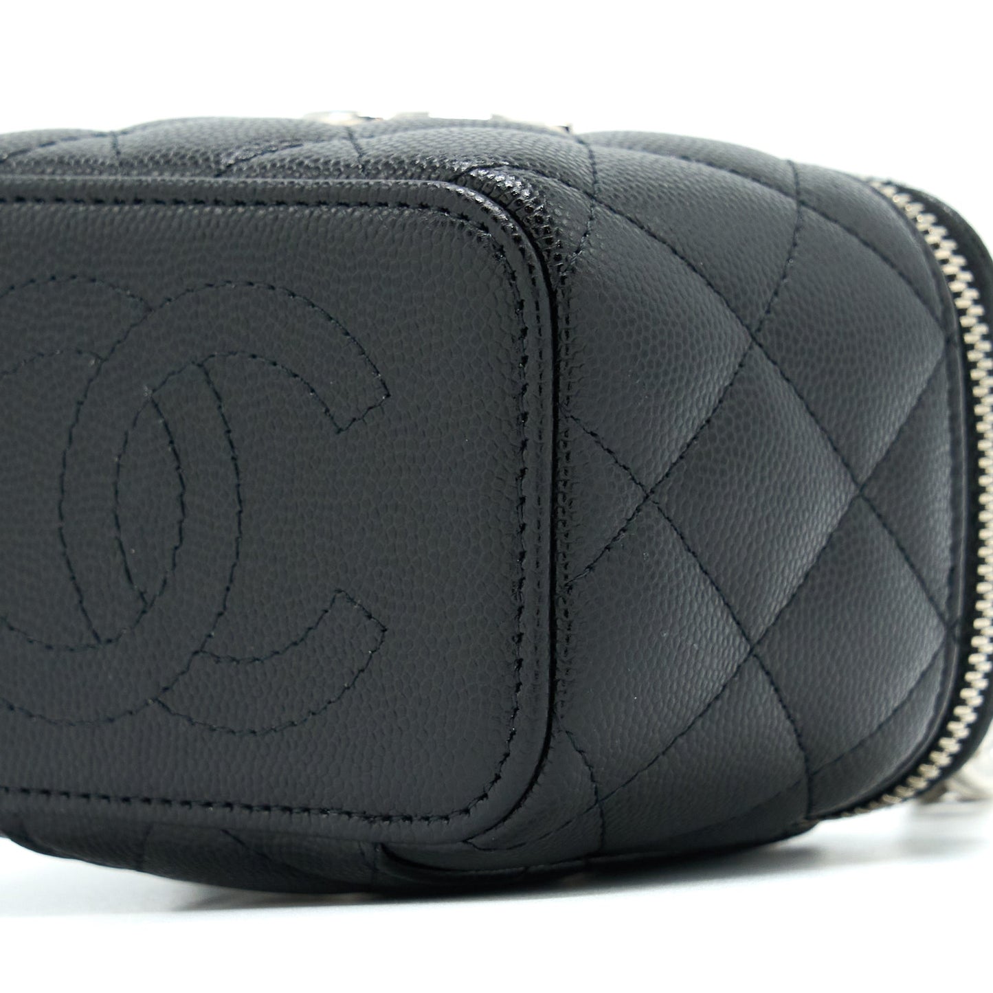 Chanel Mini Vanity With Giant Chain Caviar Black
