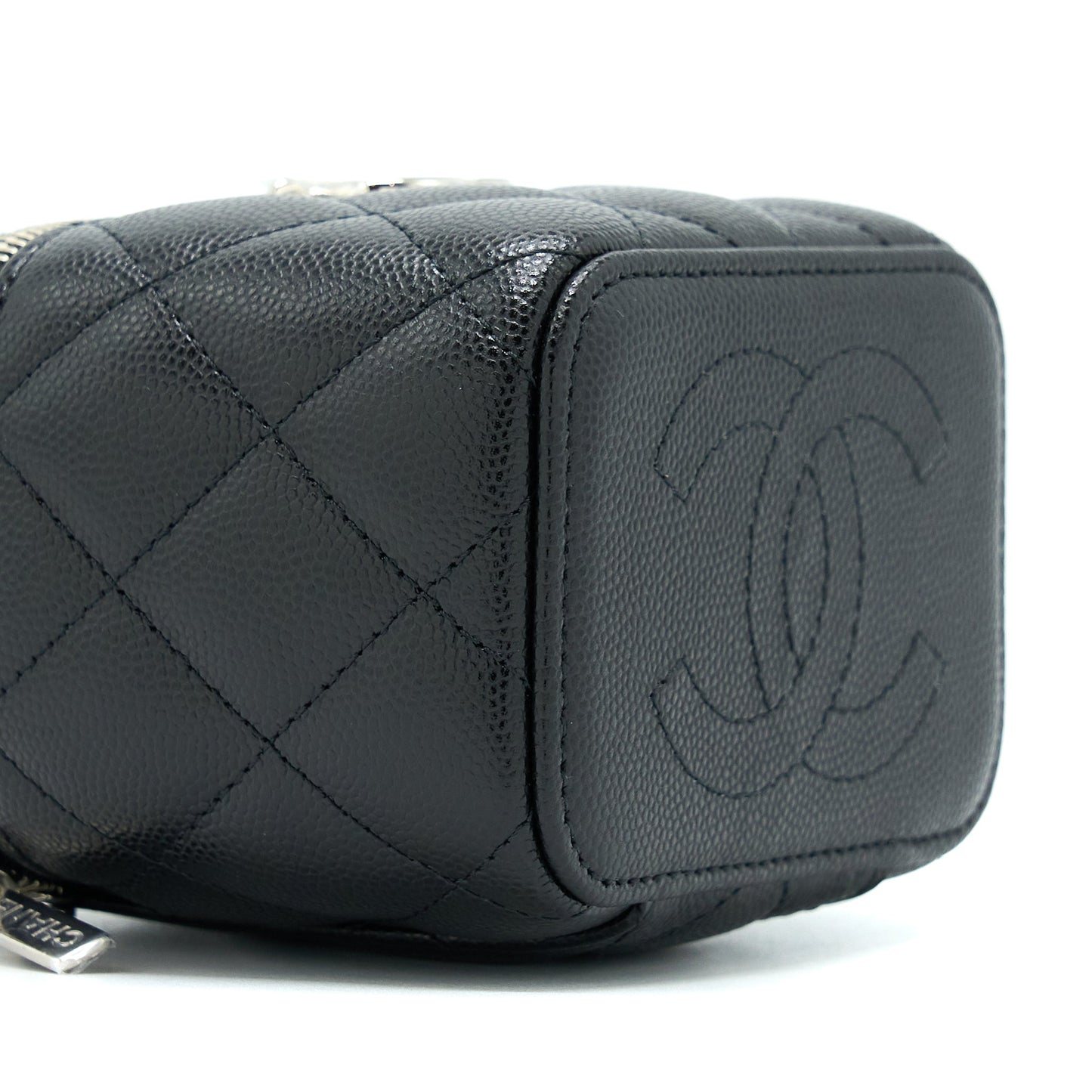 Chanel Mini Vanity With Giant Chain Caviar Black