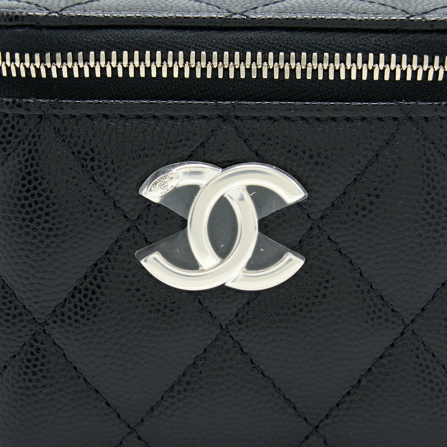 Chanel Mini Vanity With Giant Chain Caviar Black