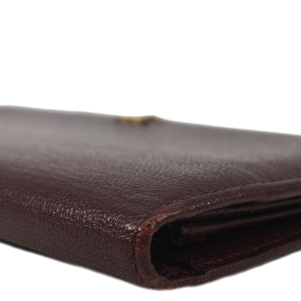 CHANEL  L-Yen Leather Wallet Burgundy