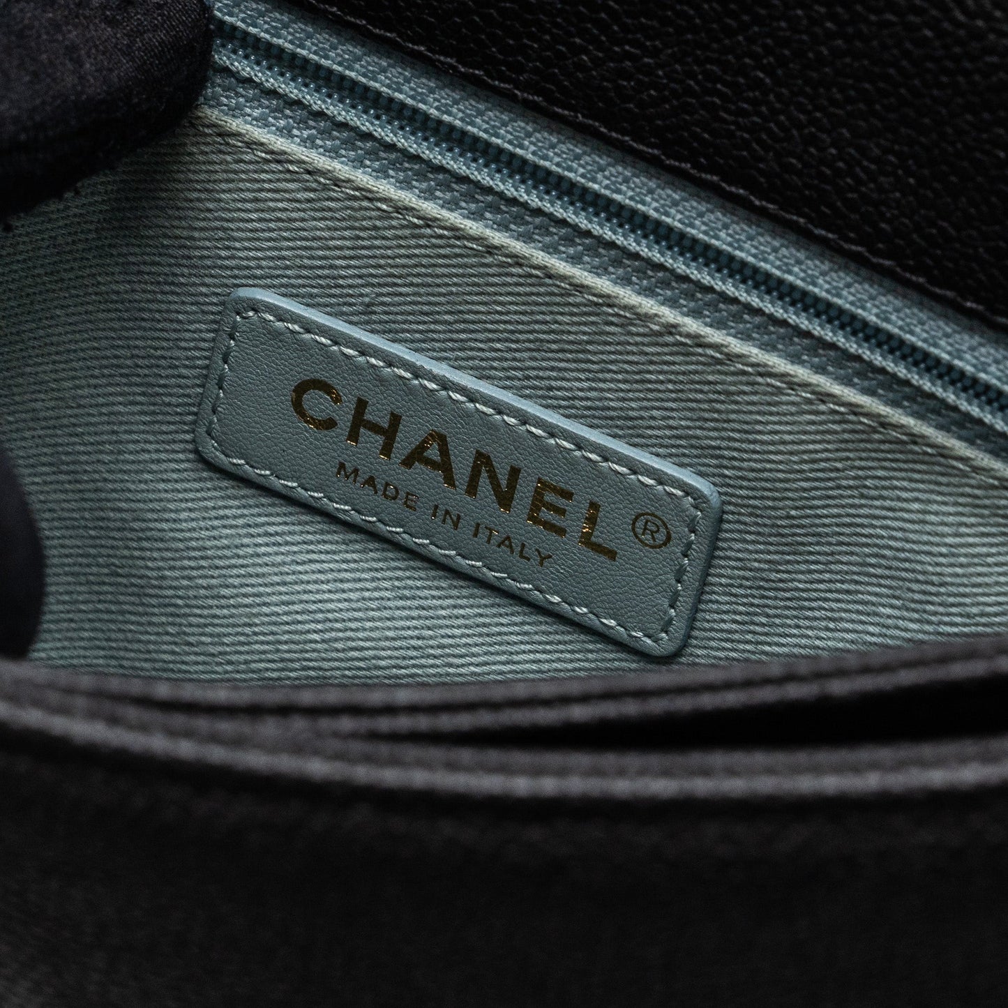 Chanel Flap Bag with handle Caviar Black/Multicolour L