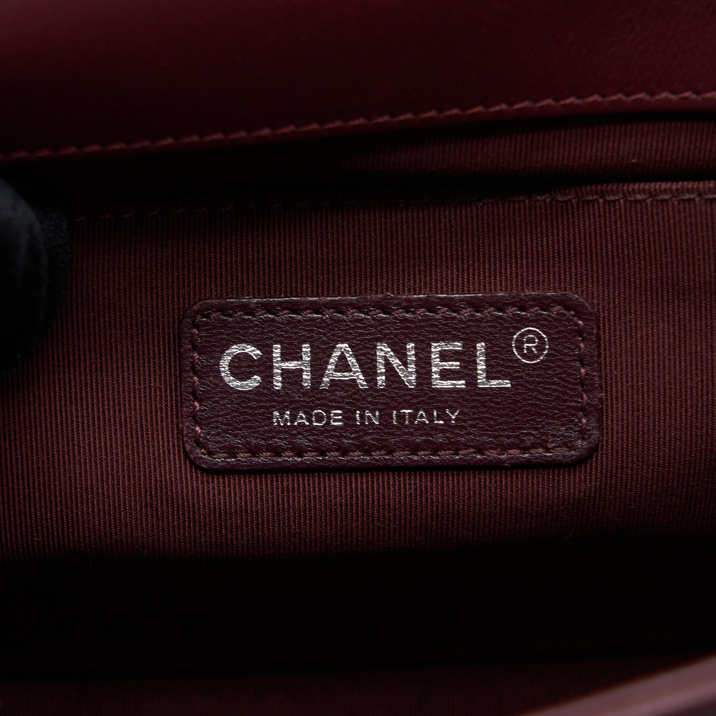Chanel Medium Boy Bag Velvet Dark Red Ruthenium