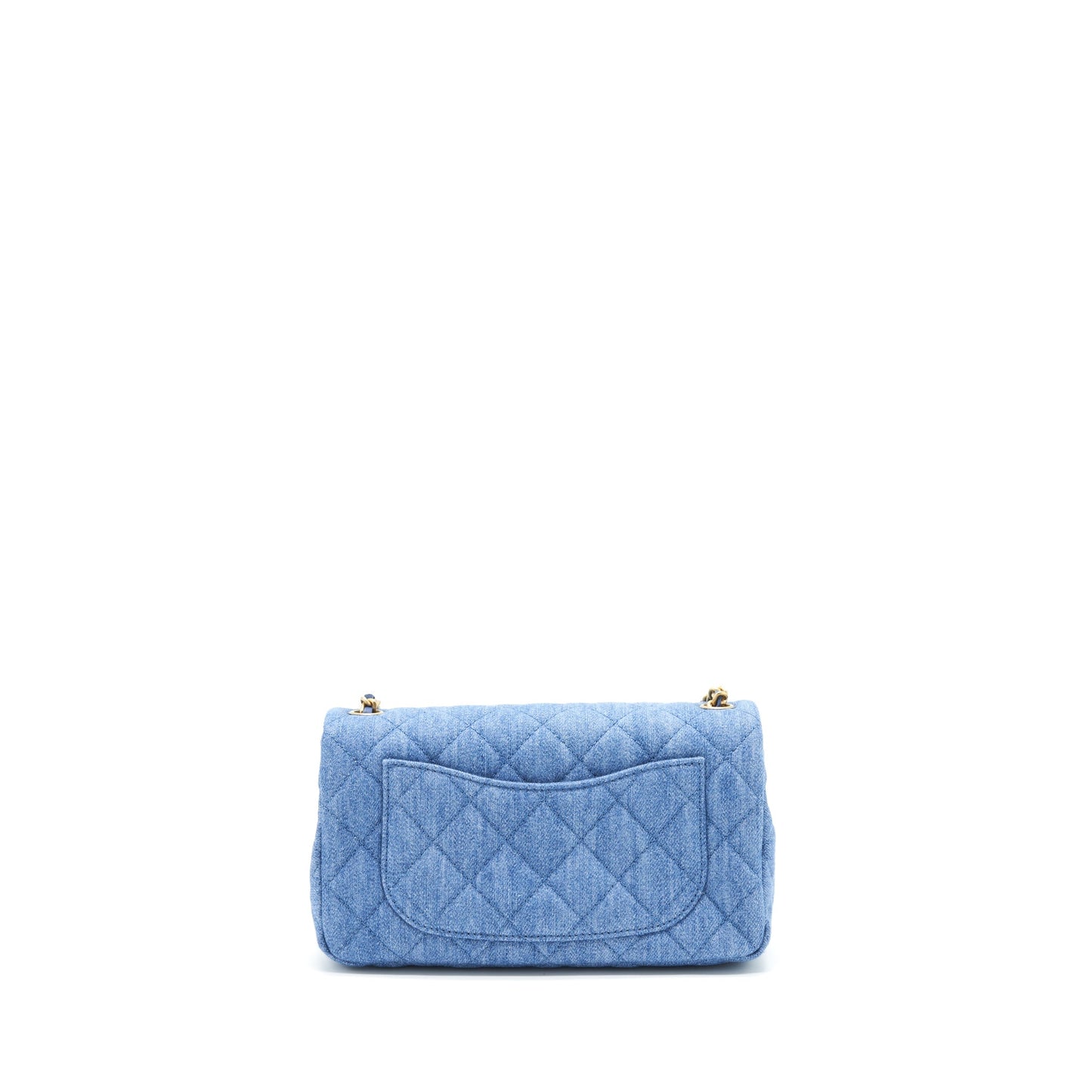 Chanel Pearl Crush Mini Rectangular Flap Bag Denim Blue