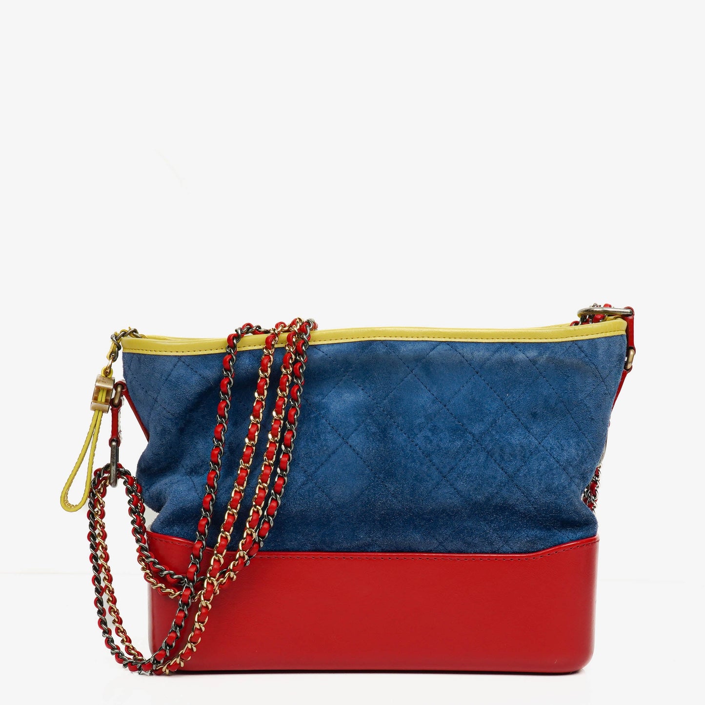 Chanel Multicolor Quilted Suede and Leather Medium Gabrielle Hobo Bag
