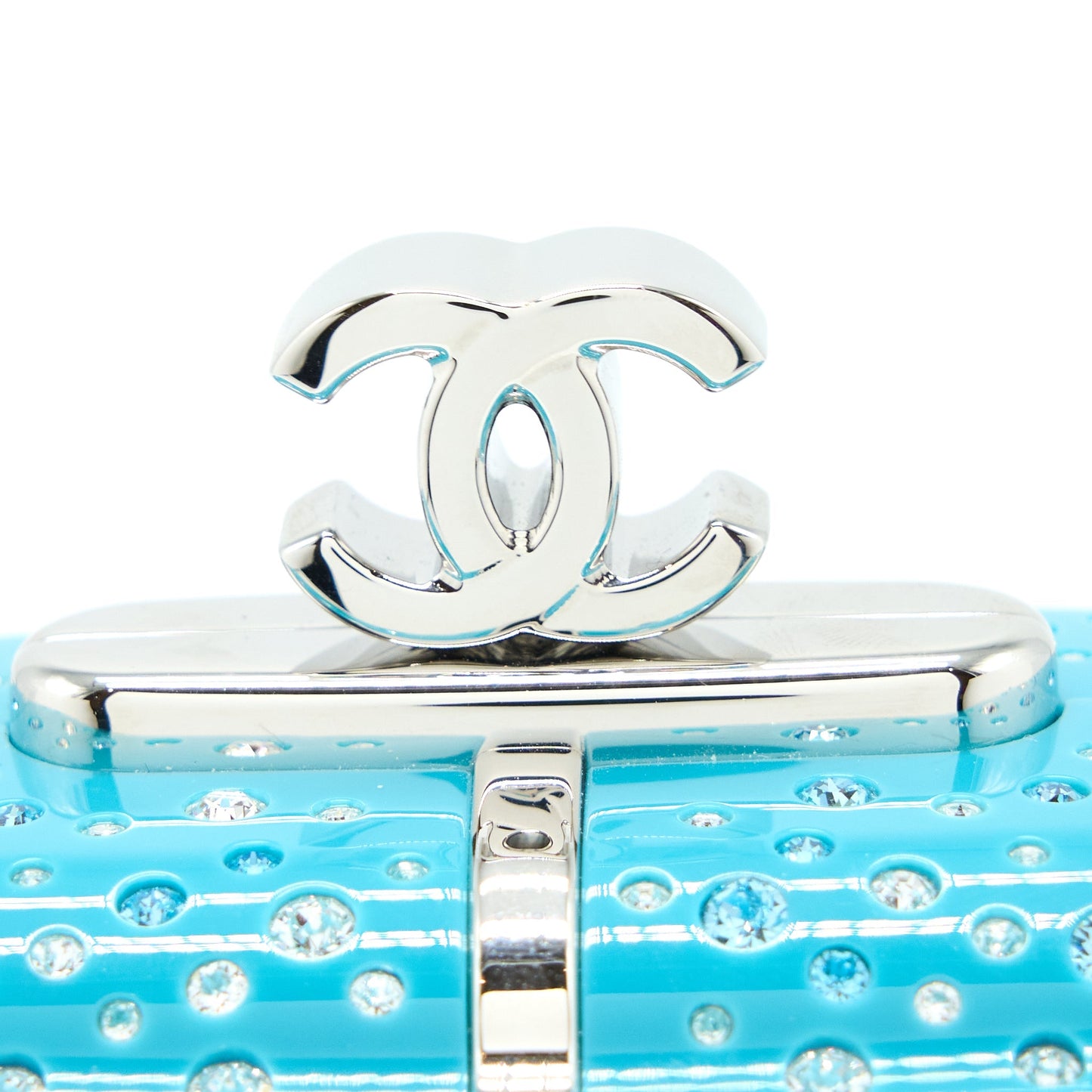 Chanel 19K Ski Gondola Evening Bag Light Blue
