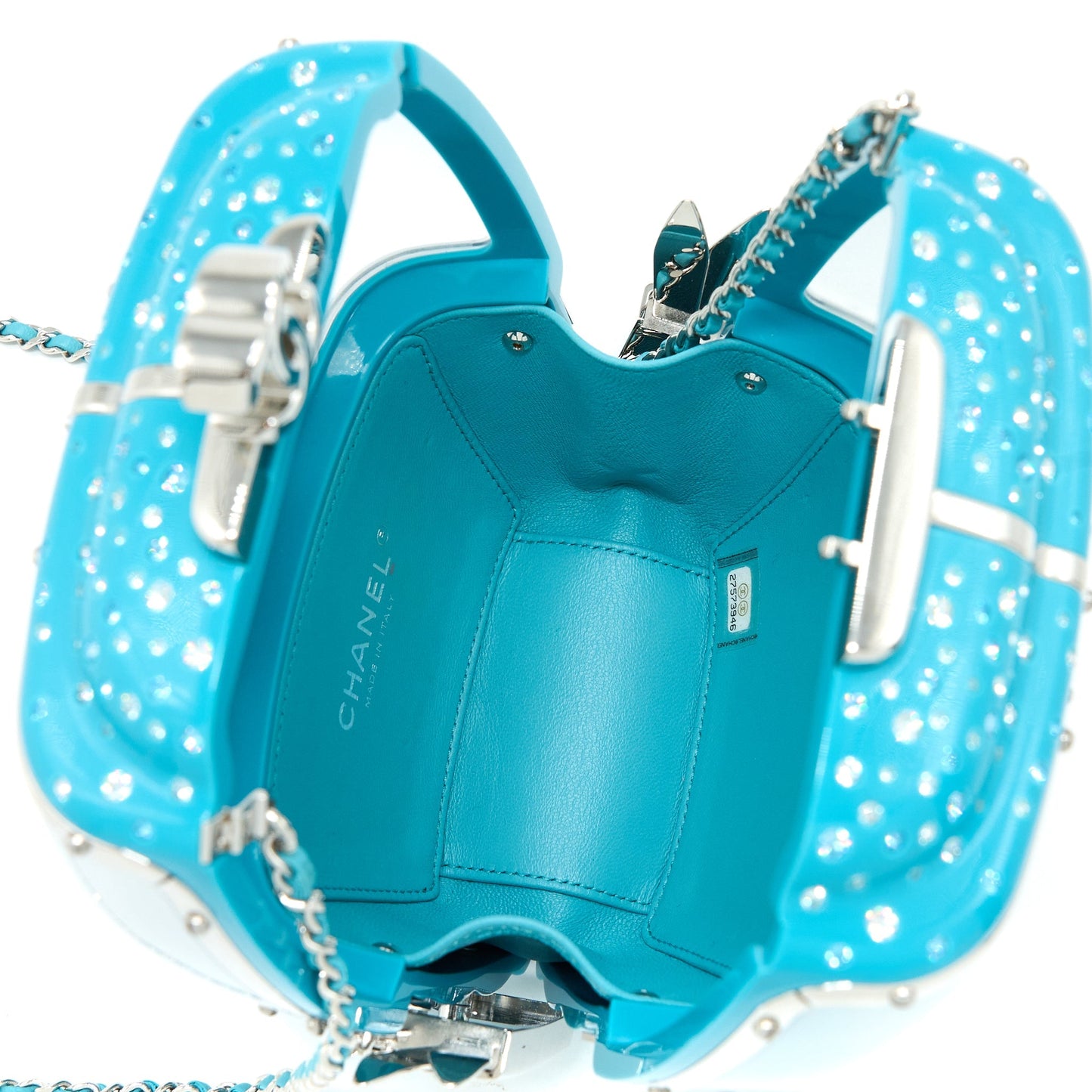Chanel 19K Ski Gondola Evening Bag Light Blue