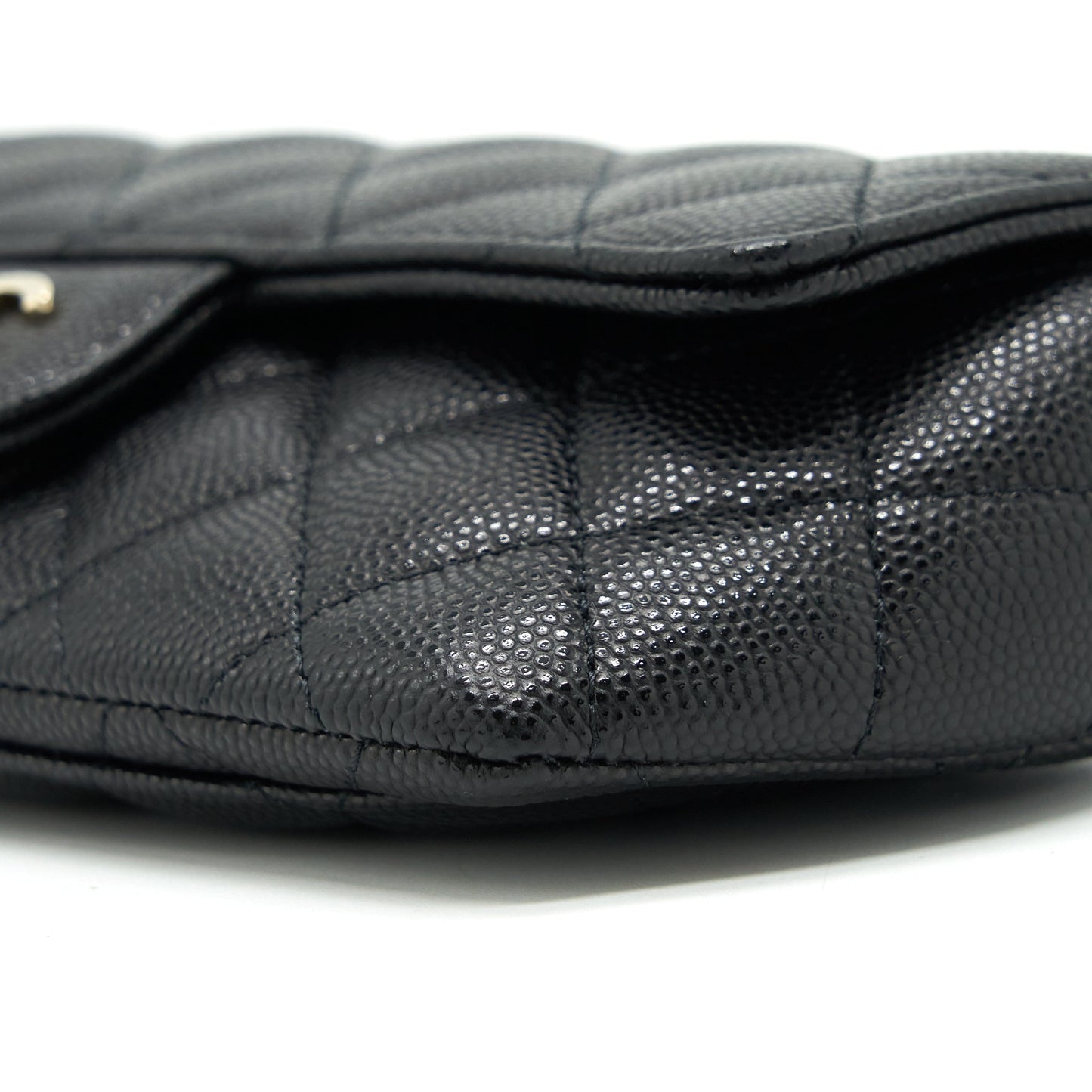 Chanel Glasses Case With Chain Caviar Black L
