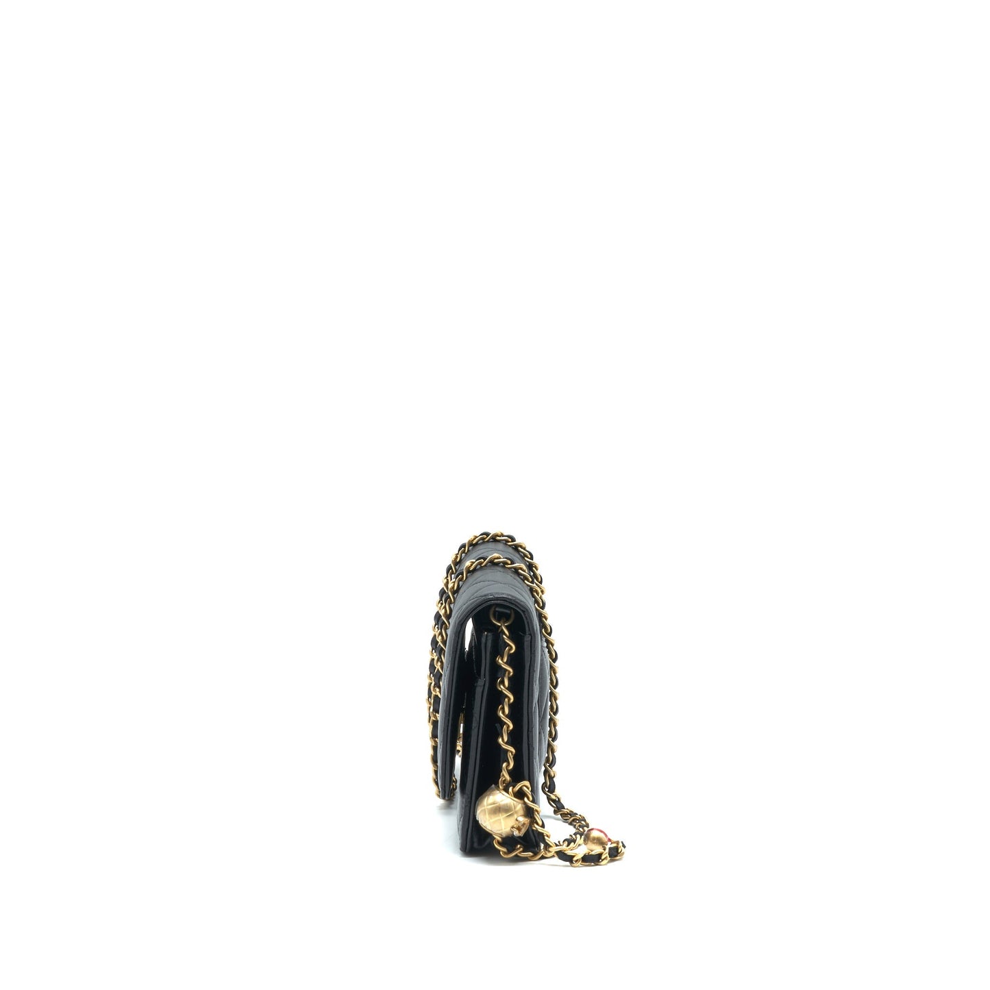 Chanel Pearl Crush Wallet On Chain Black  (Micrichip)