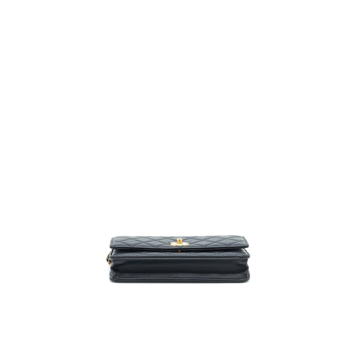 Chanel 22C Pearl Crush Wallet On Chain Black