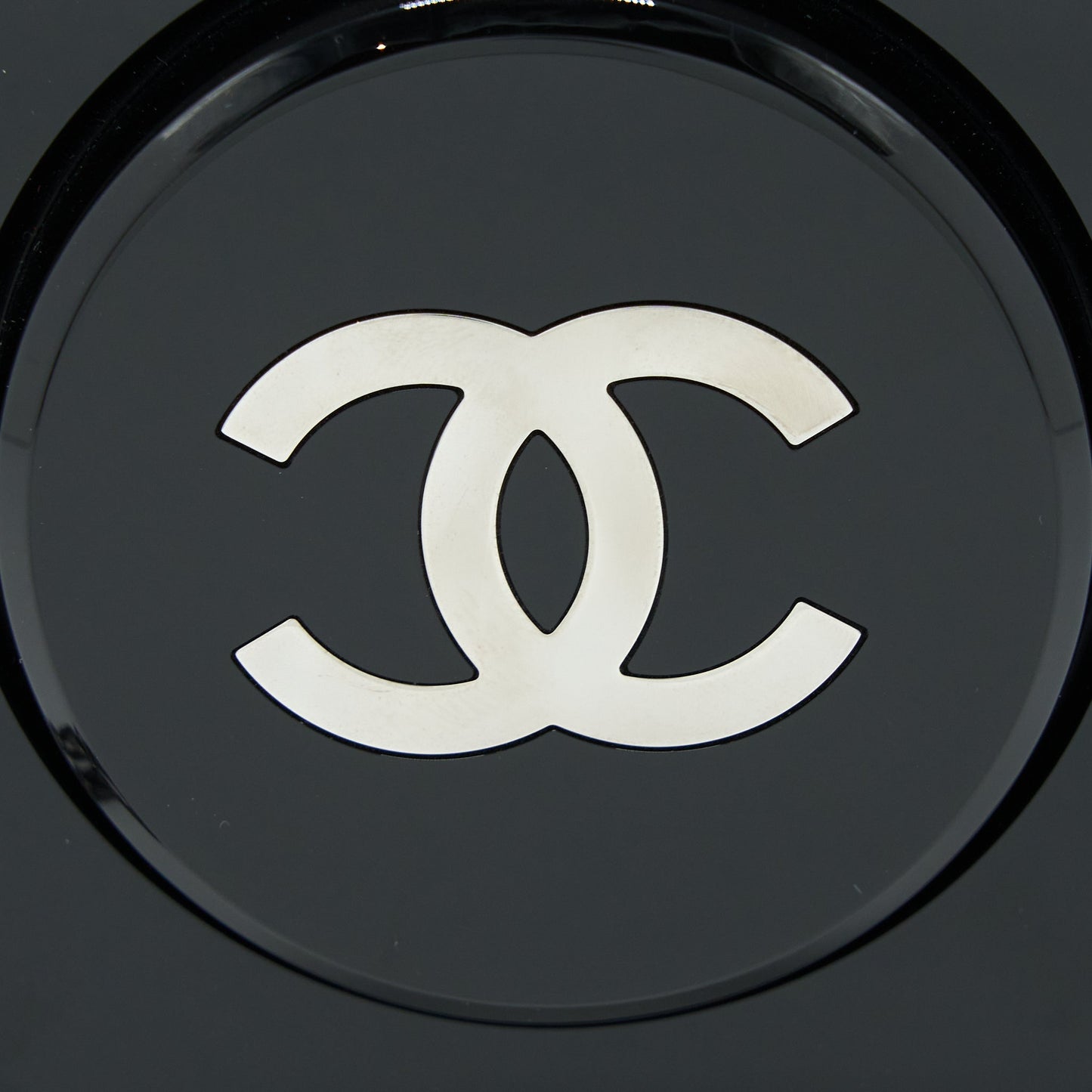 Chanel 18a CC Logo Evening Clutch Black